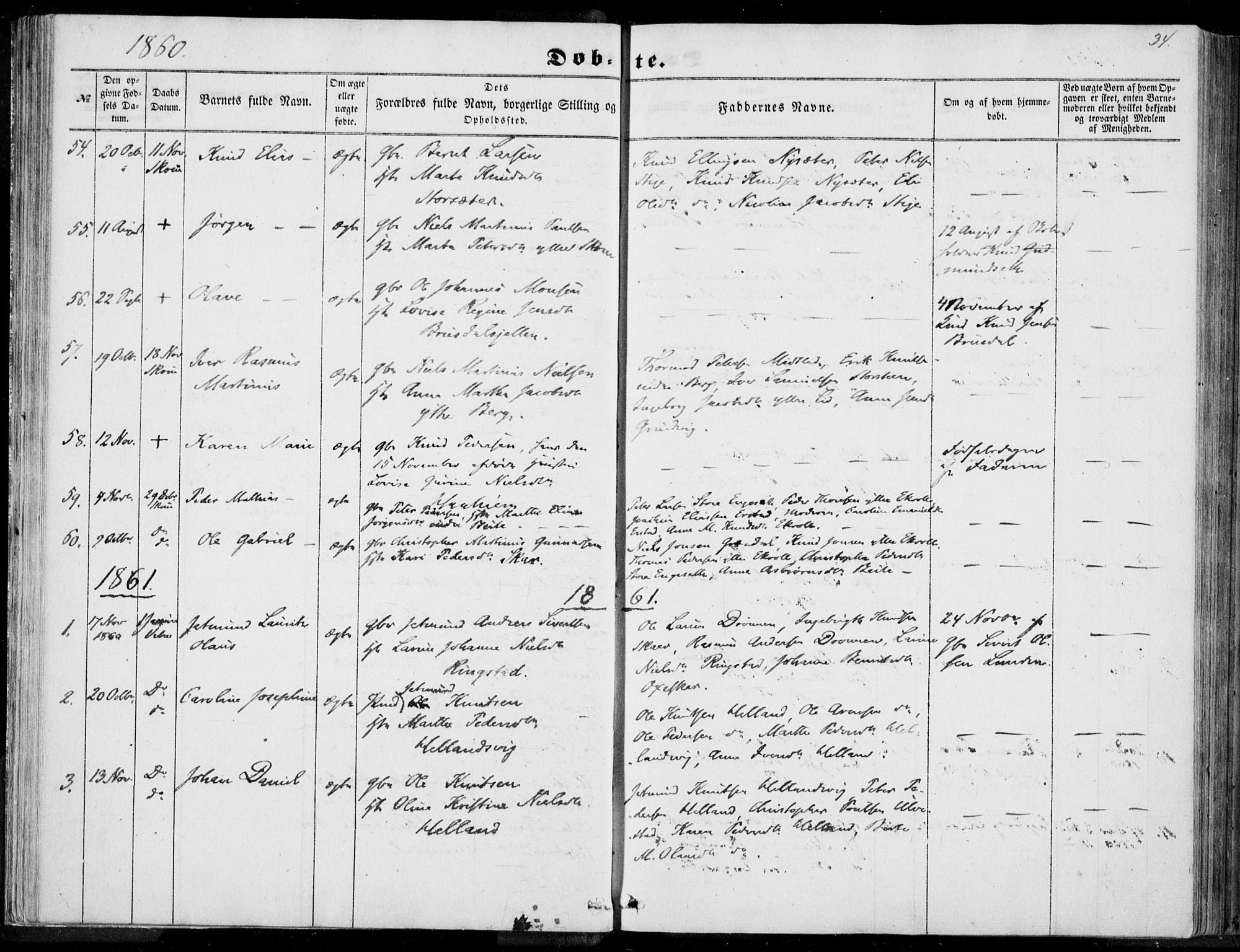 Ministerialprotokoller, klokkerbøker og fødselsregistre - Møre og Romsdal, SAT/A-1454/524/L0354: Ministerialbok nr. 524A06, 1857-1863, s. 34