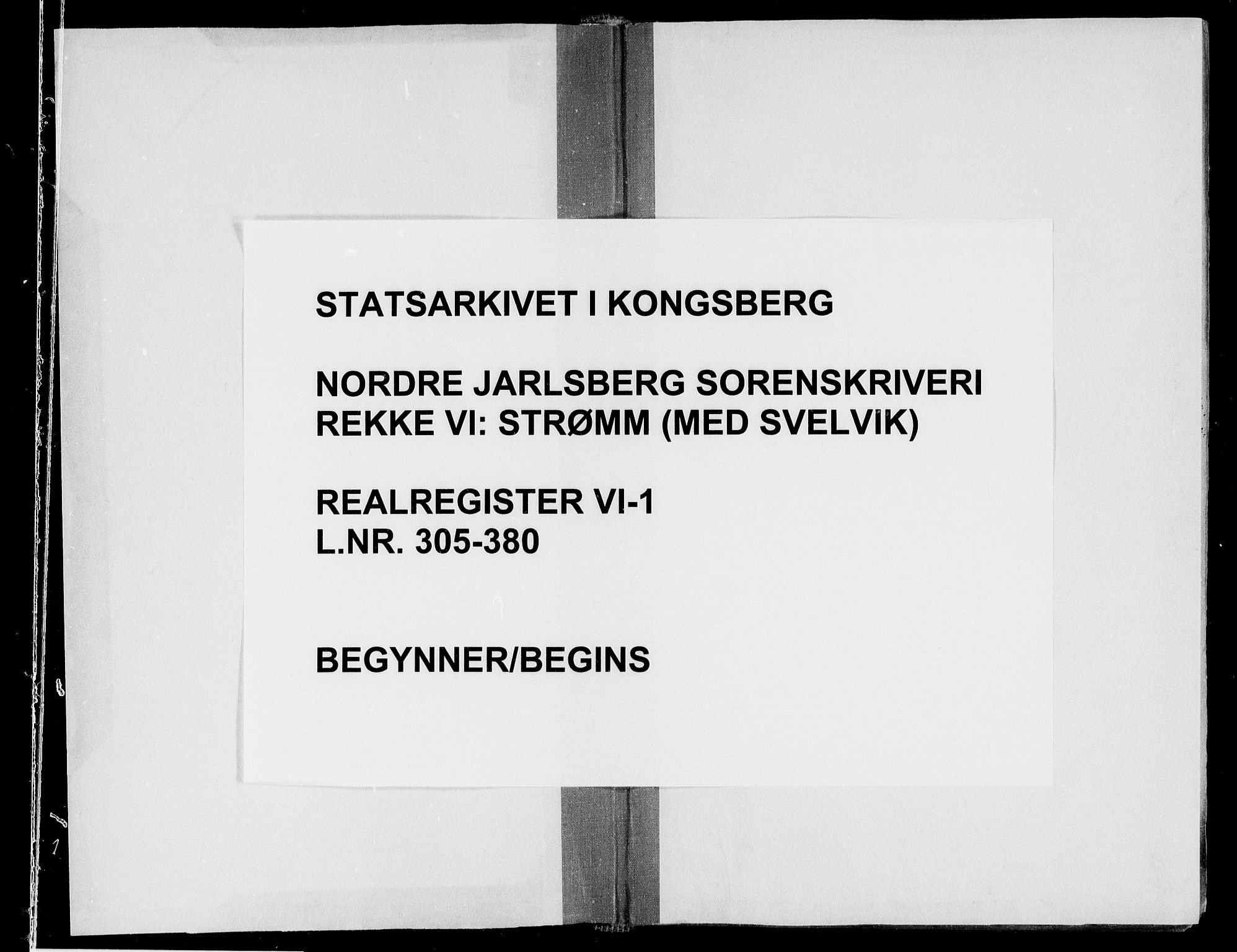 Nordre Jarlsberg sorenskriveri, SAKO/A-80/G/Gb/Gbf/L0001: Panteregister nr. VI 1