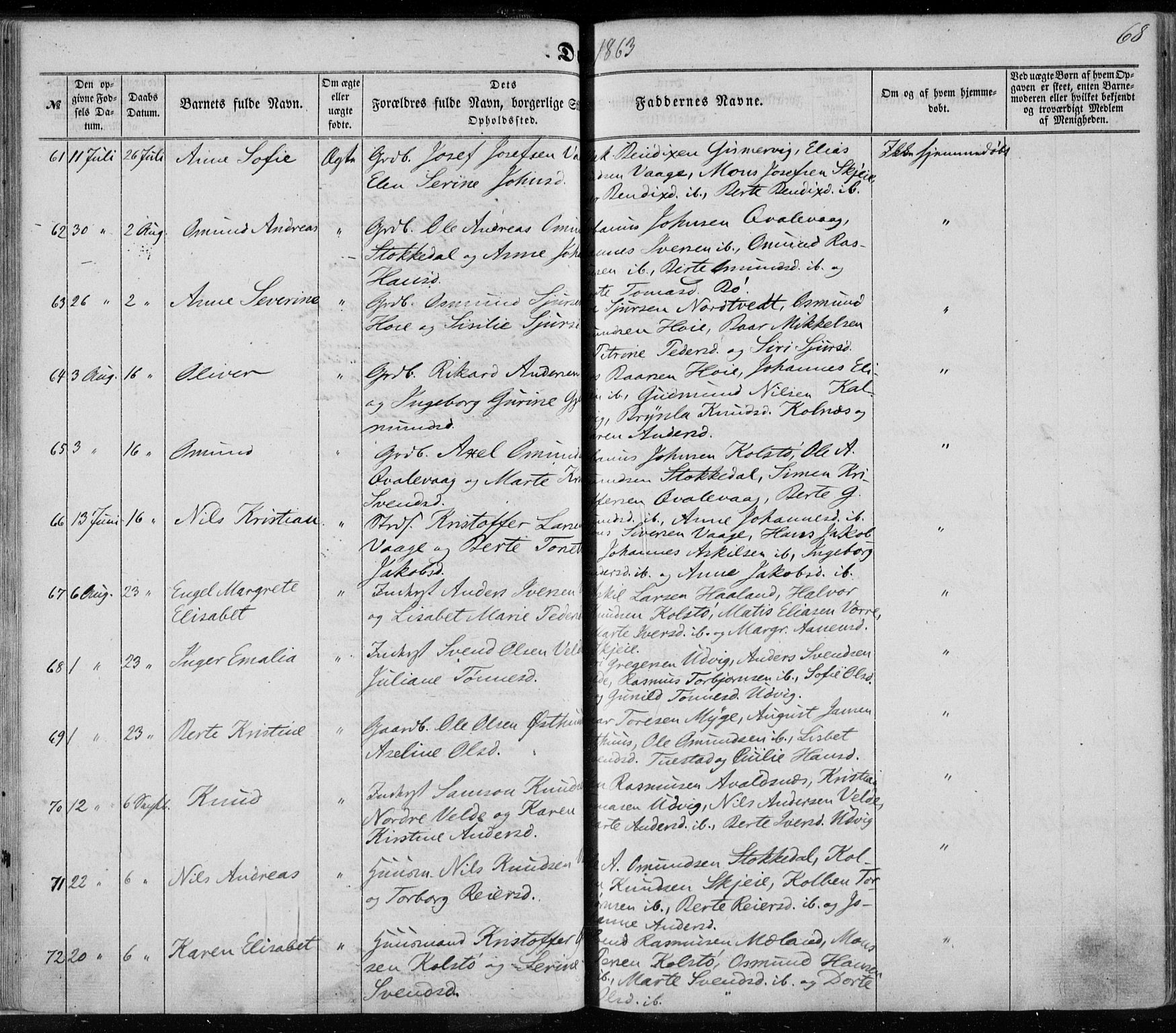 Avaldsnes sokneprestkontor, AV/SAST-A -101851/H/Ha/Haa/L0010: Ministerialbok nr. A 10, 1857-1876, s. 68