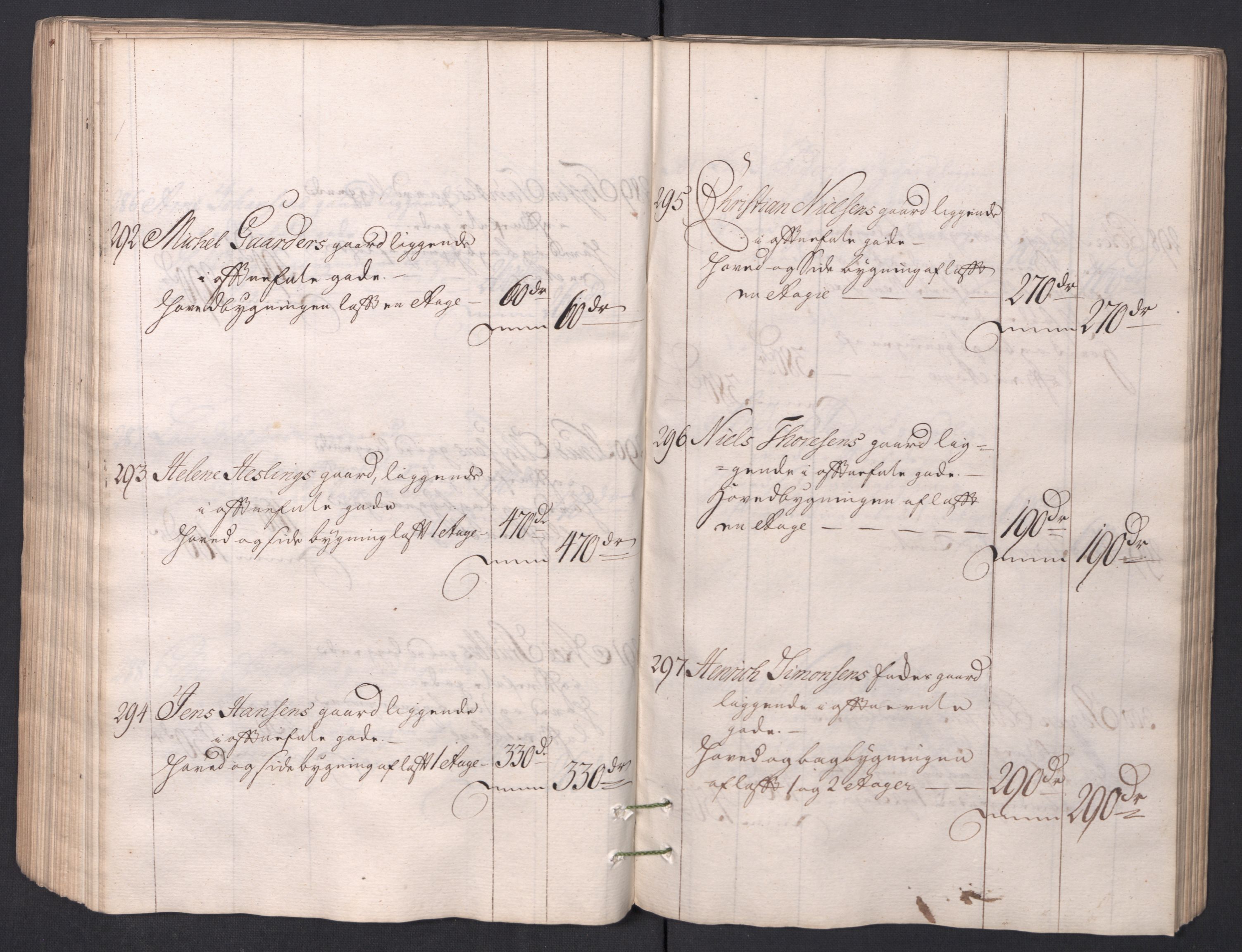 Kristiania stiftamt, AV/SAO-A-10386/I/Ia/L0001/0002: Branntakster / Christiania, 1766-1767