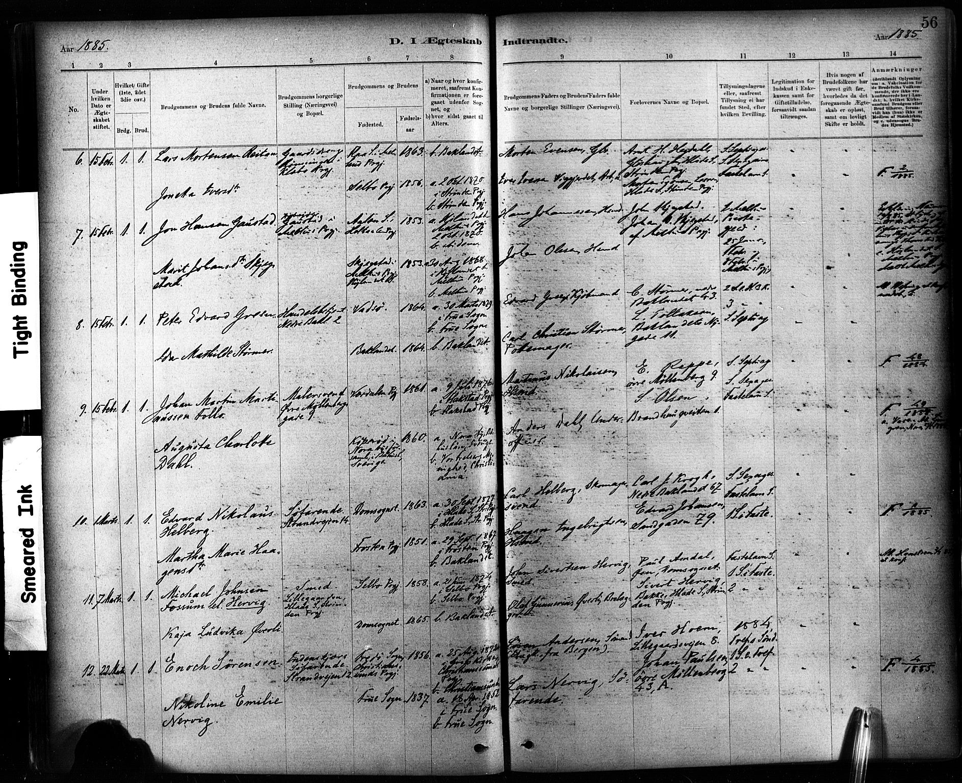 Ministerialprotokoller, klokkerbøker og fødselsregistre - Sør-Trøndelag, SAT/A-1456/604/L0189: Ministerialbok nr. 604A10, 1878-1892, s. 56