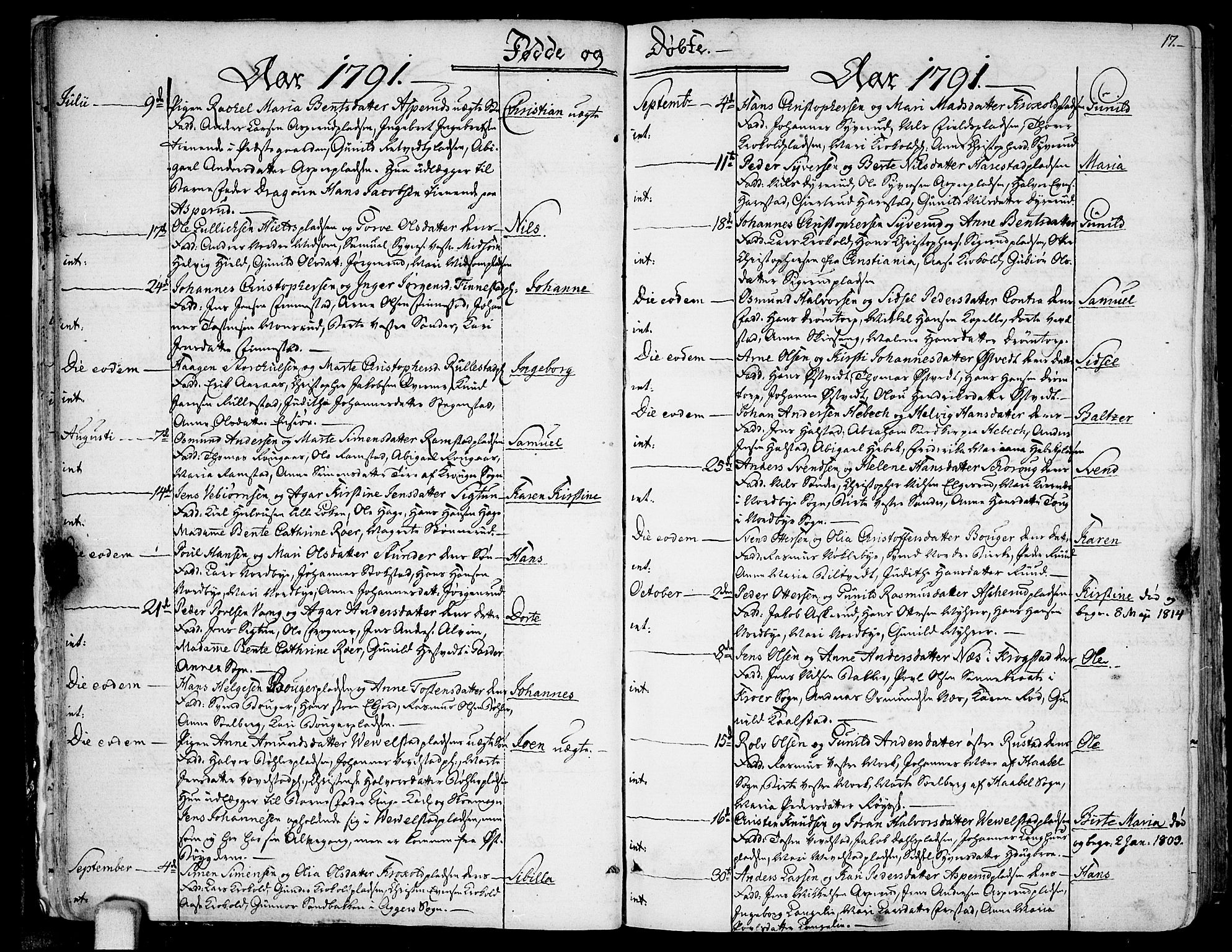 Kråkstad prestekontor Kirkebøker, SAO/A-10125a/F/Fa/L0002: Ministerialbok nr. I 2, 1786-1814, s. 17