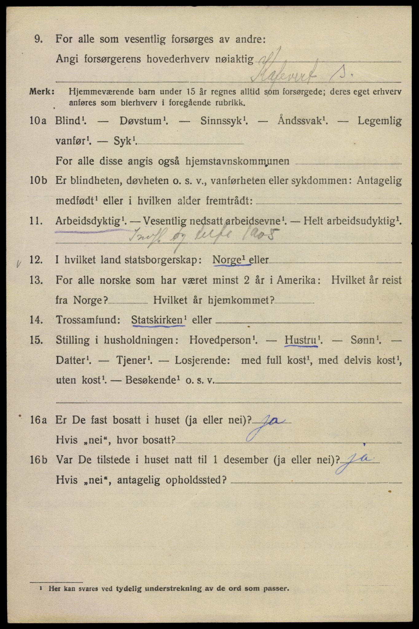 SAO, Folketelling 1920 for 0301 Kristiania kjøpstad, 1920, s. 354526