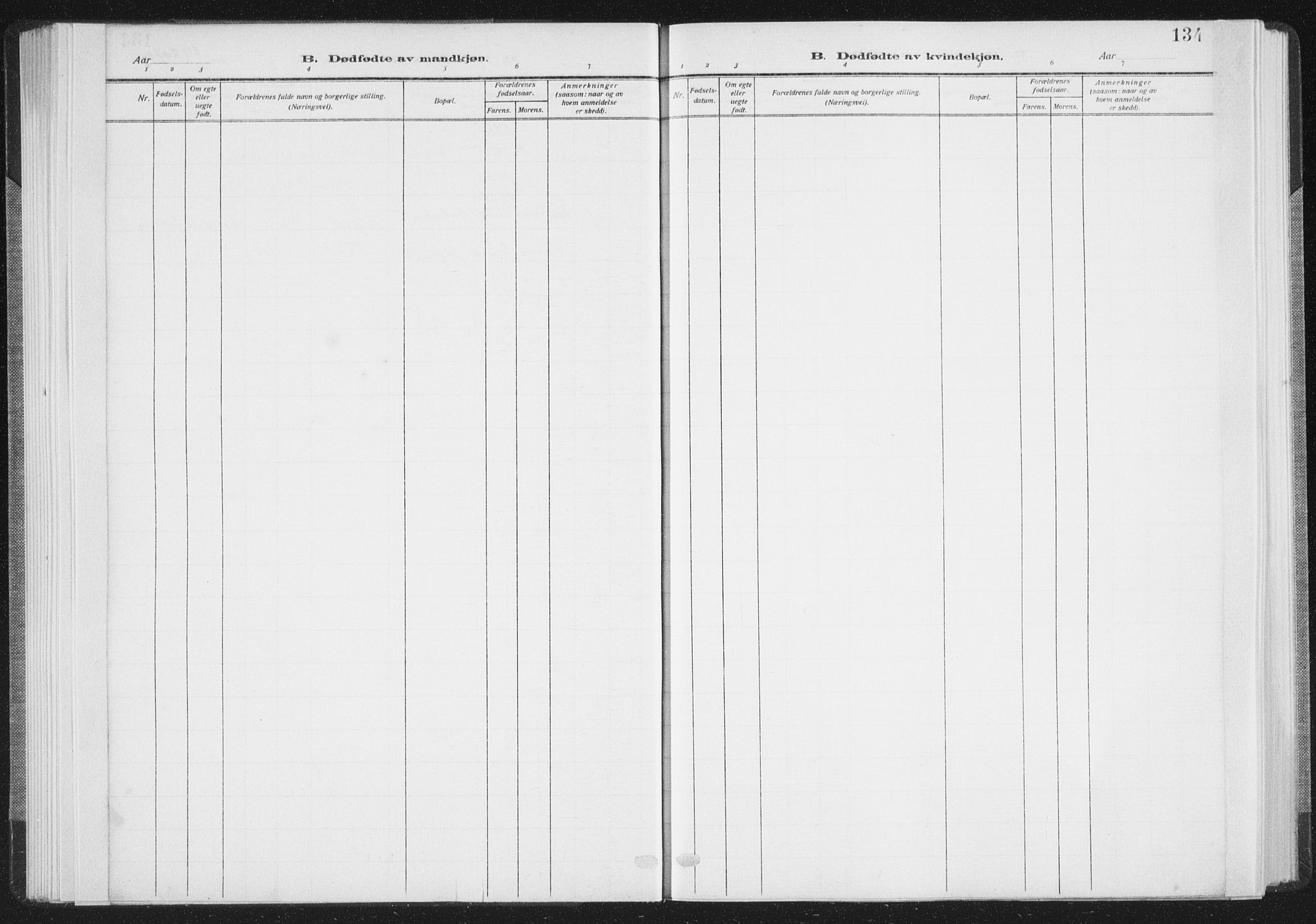 Ministerialprotokoller, klokkerbøker og fødselsregistre - Nordland, SAT/A-1459/805/L0104: Ministerialbok nr. 805A09, 1909-1926, s. 134