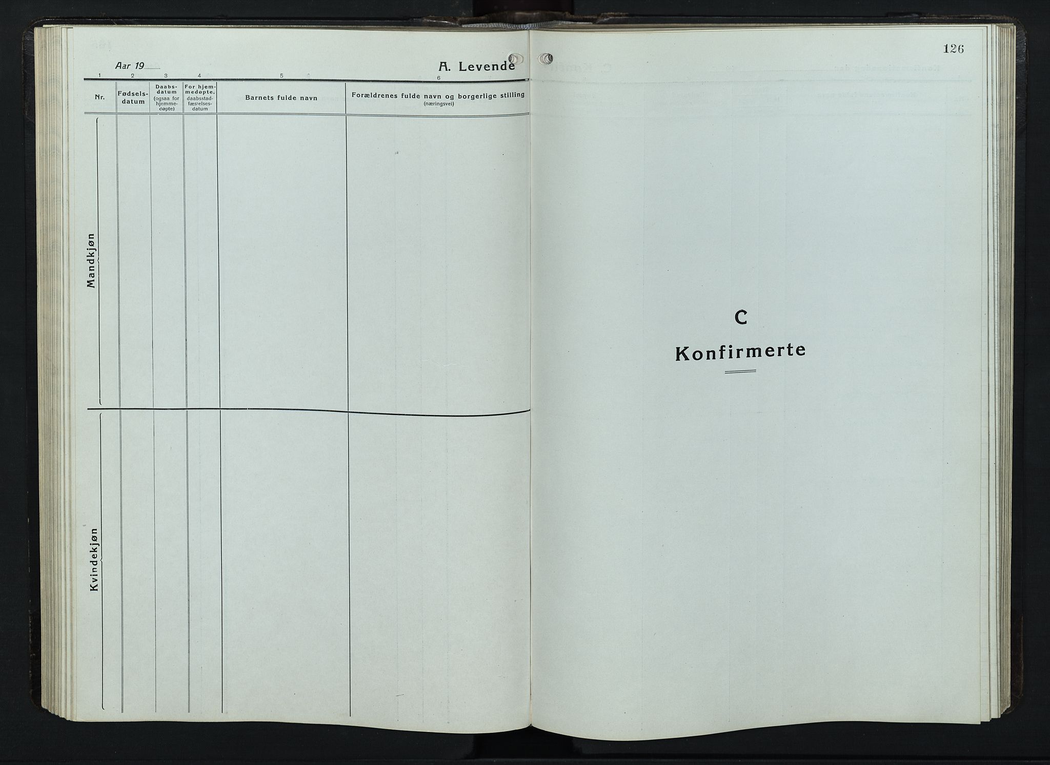 Balke prestekontor, SAH/PREST-106/H/Ha/Hab/L0001: Klokkerbok nr. 1, 1920-1955, s. 126