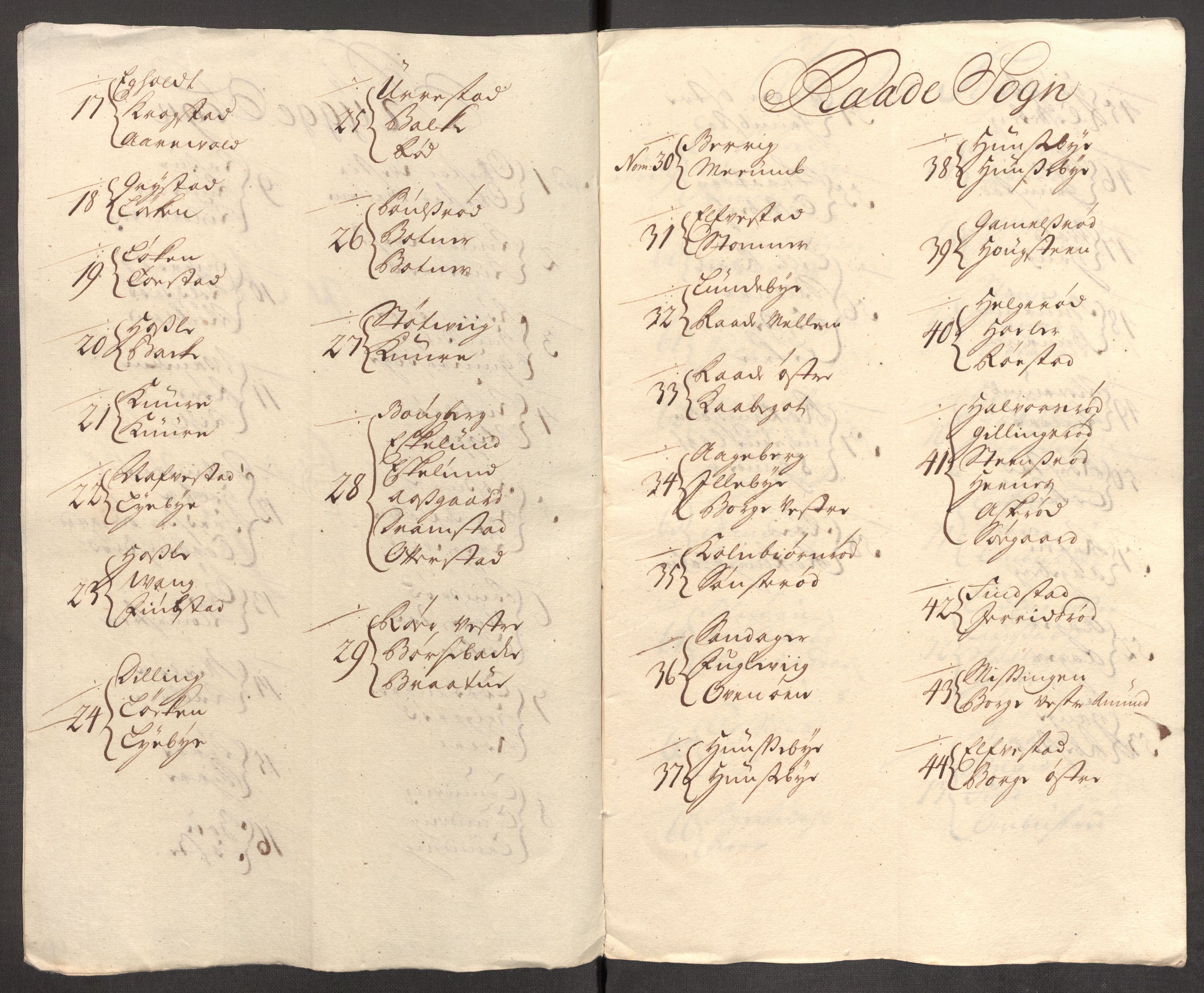 Rentekammeret inntil 1814, Reviderte regnskaper, Fogderegnskap, AV/RA-EA-4092/R04/L0141: Fogderegnskap Moss, Onsøy, Tune, Veme og Åbygge, 1717, s. 38