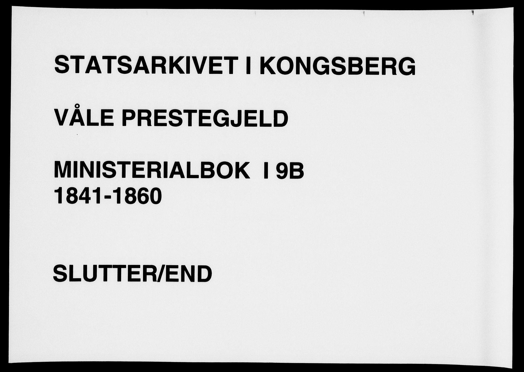 Våle kirkebøker, AV/SAKO-A-334/F/Fa/L0009b: Ministerialbok nr. I 9B, 1841-1860