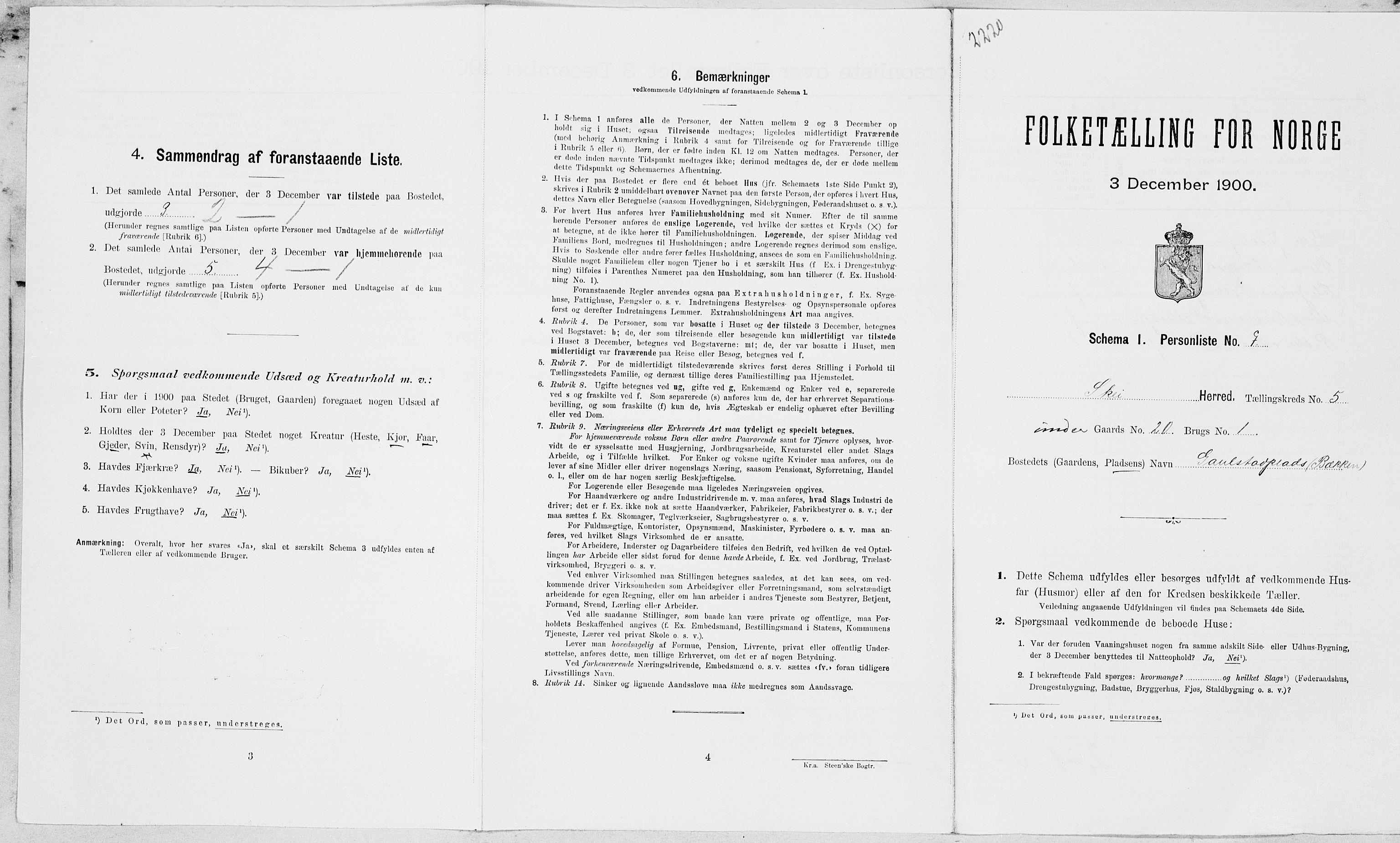 SAT, Folketelling 1900 for 1732 Skei herred, 1900, s. 436
