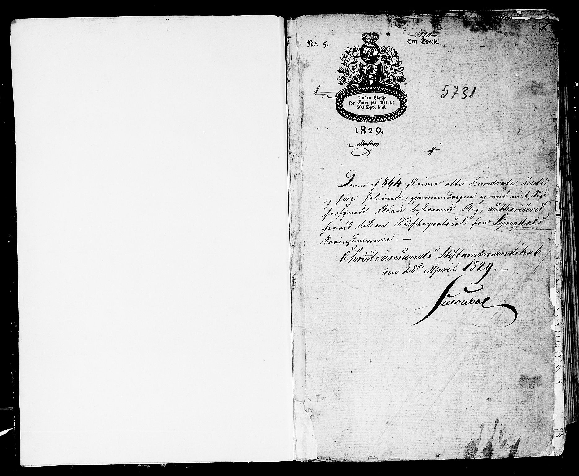 Lyngdal sorenskriveri, AV/SAK-1221-0004/H/Hc/L0891: Skifteutlodningsprotokoll med register nr. 3, 1829-1843, s. 0b-1a
