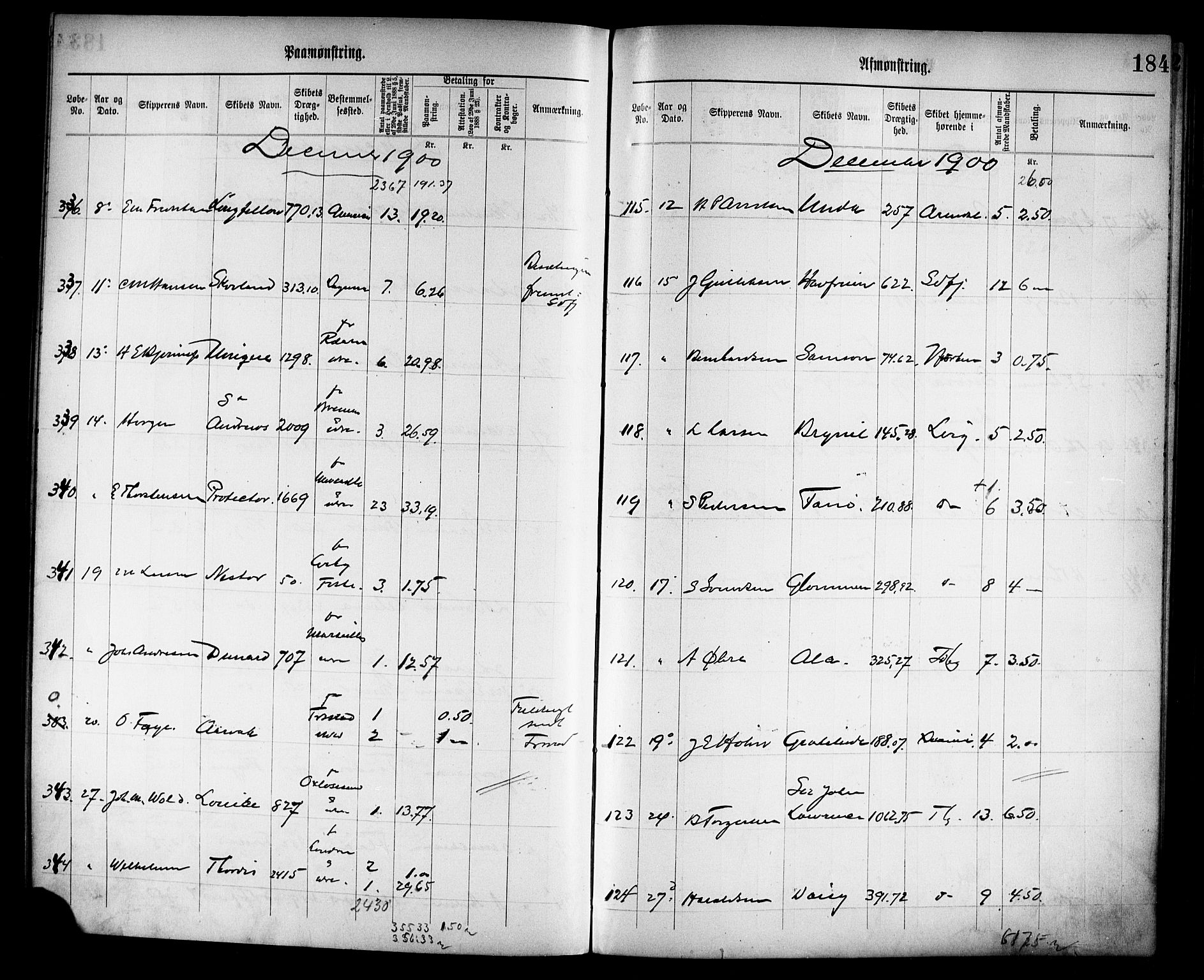 Tønsberg innrulleringskontor, AV/SAKO-A-786/H/Ha/L0005: Mønstringsjournal, 1896-1906, s. 187