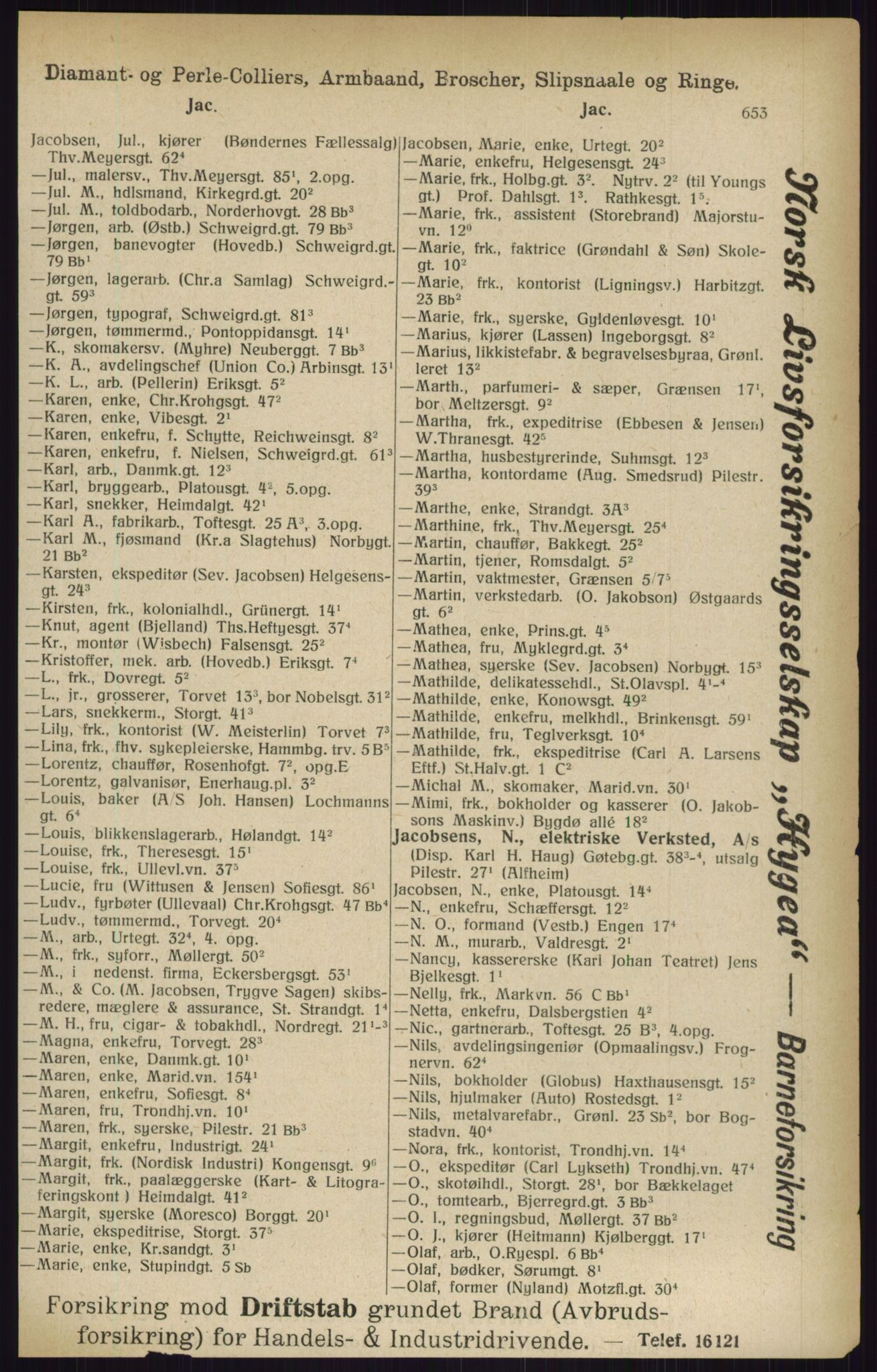 Kristiania/Oslo adressebok, PUBL/-, 1916, s. 653