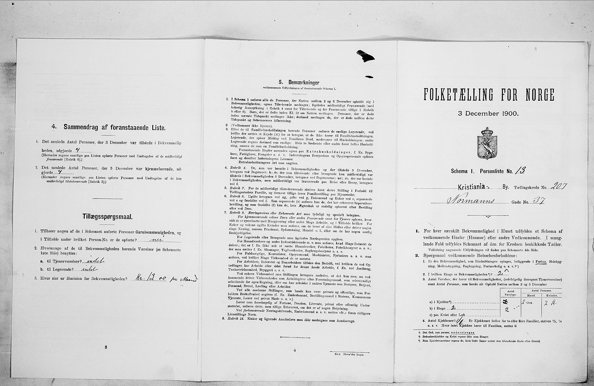 SAO, Folketelling 1900 for 0301 Kristiania kjøpstad, 1900, s. 66817