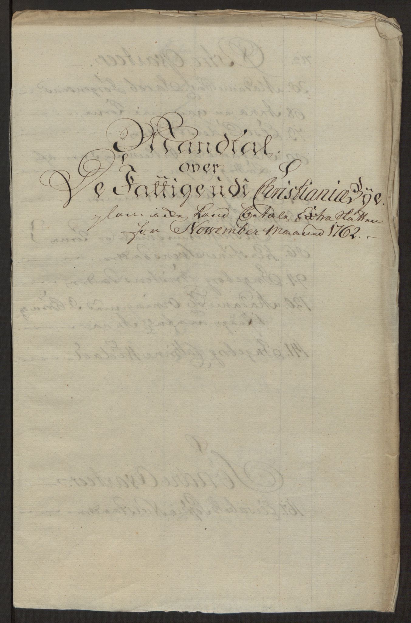 Rentekammeret inntil 1814, Reviderte regnskaper, Byregnskaper, AV/RA-EA-4066/R/Re/L0071/0001: [E13] Kontribusjonsregnskap / Ekstraskatt, 1762, s. 210