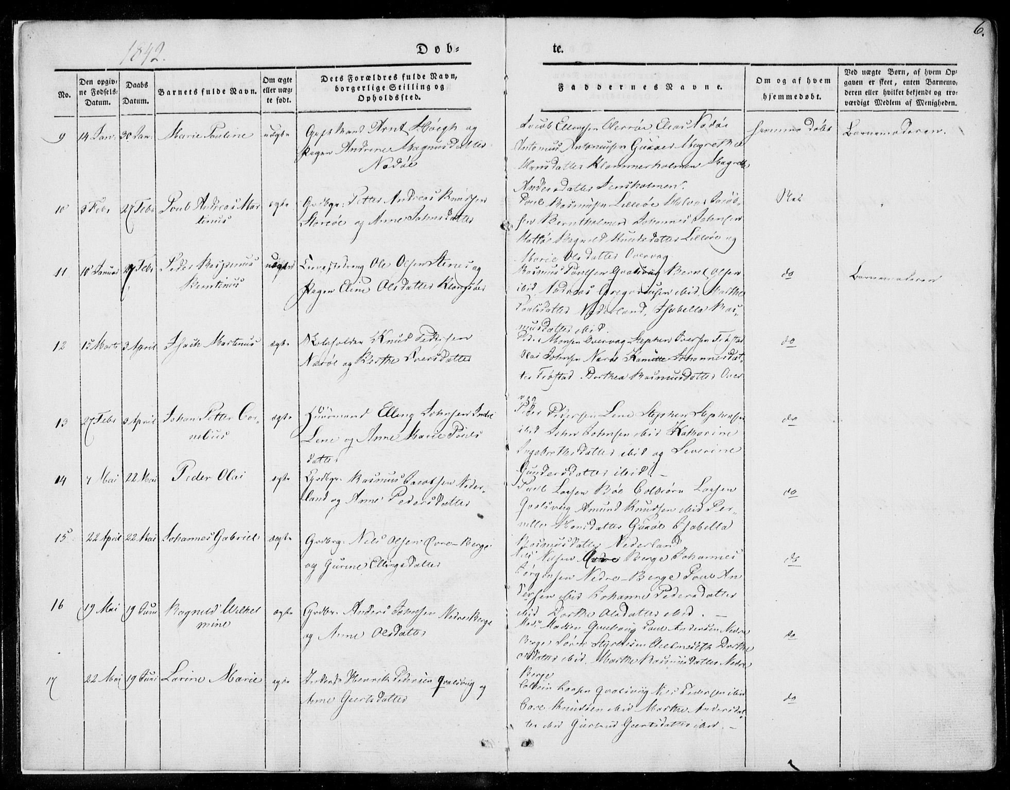 Ministerialprotokoller, klokkerbøker og fødselsregistre - Møre og Romsdal, SAT/A-1454/507/L0070: Ministerialbok nr. 507A05, 1842-1873, s. 6