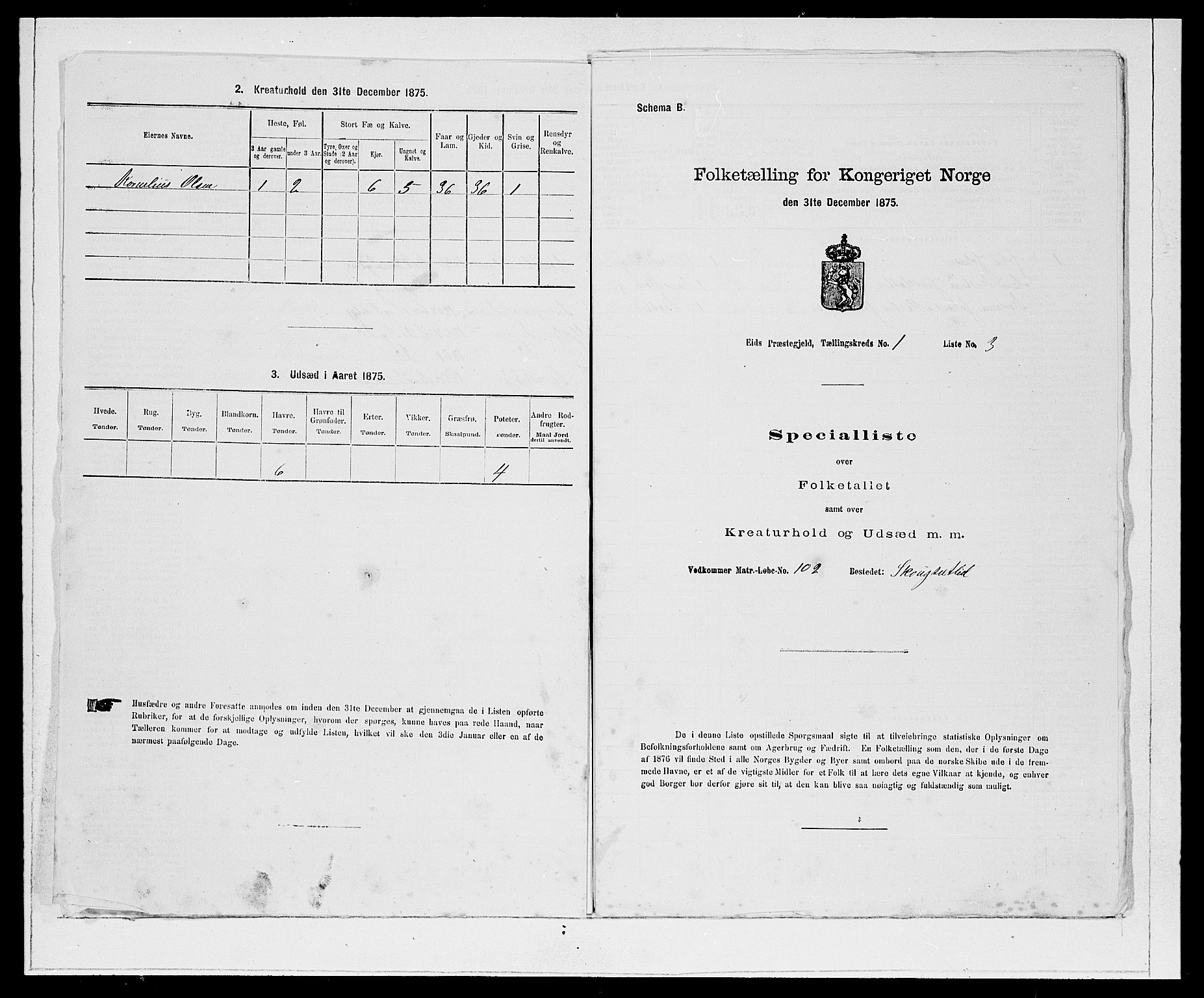 SAB, Folketelling 1875 for 1443P Eid prestegjeld, 1875, s. 29