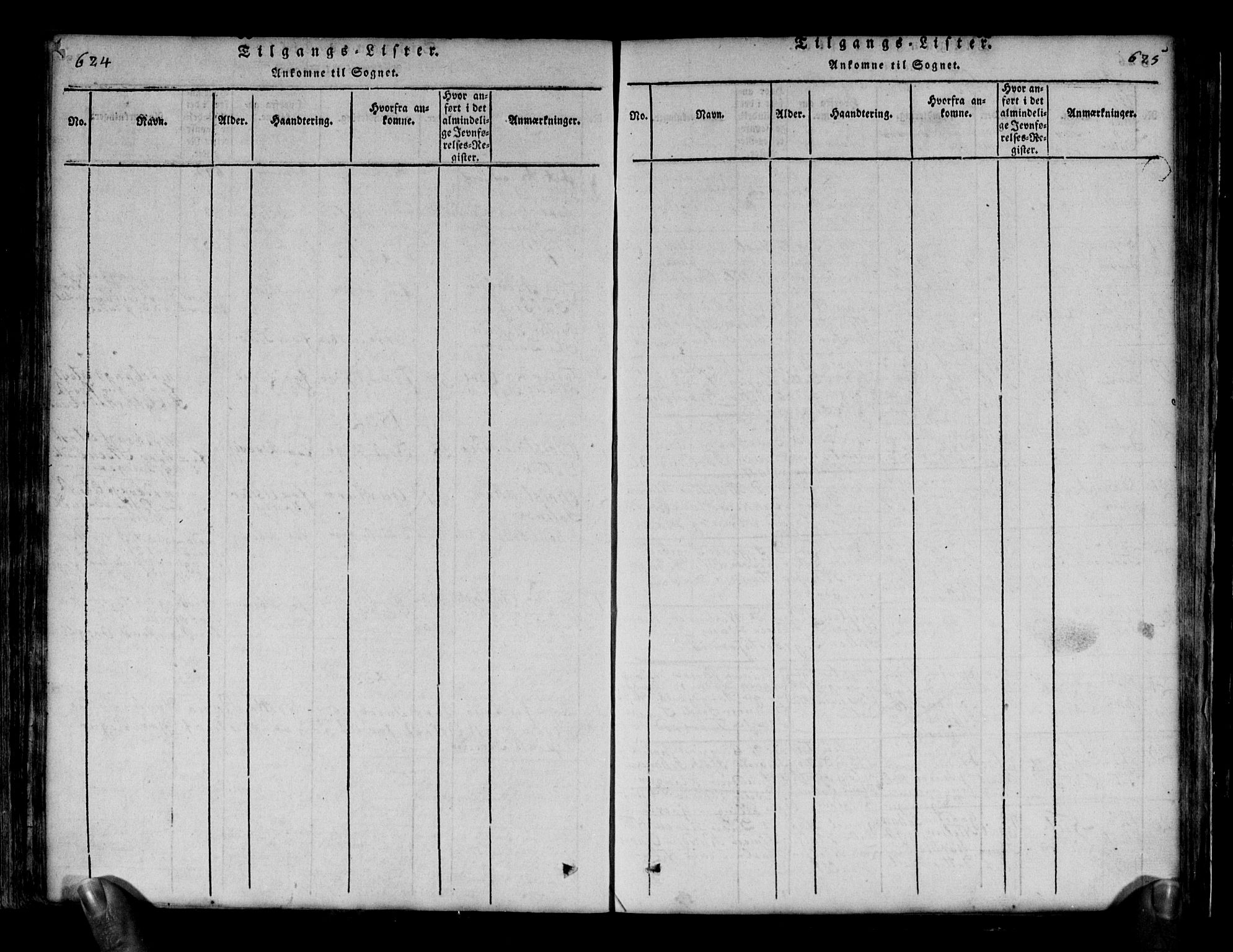 Brunlanes kirkebøker, AV/SAKO-A-342/G/Ga/L0001: Klokkerbok nr. I 1, 1814-1834, s. 624-625