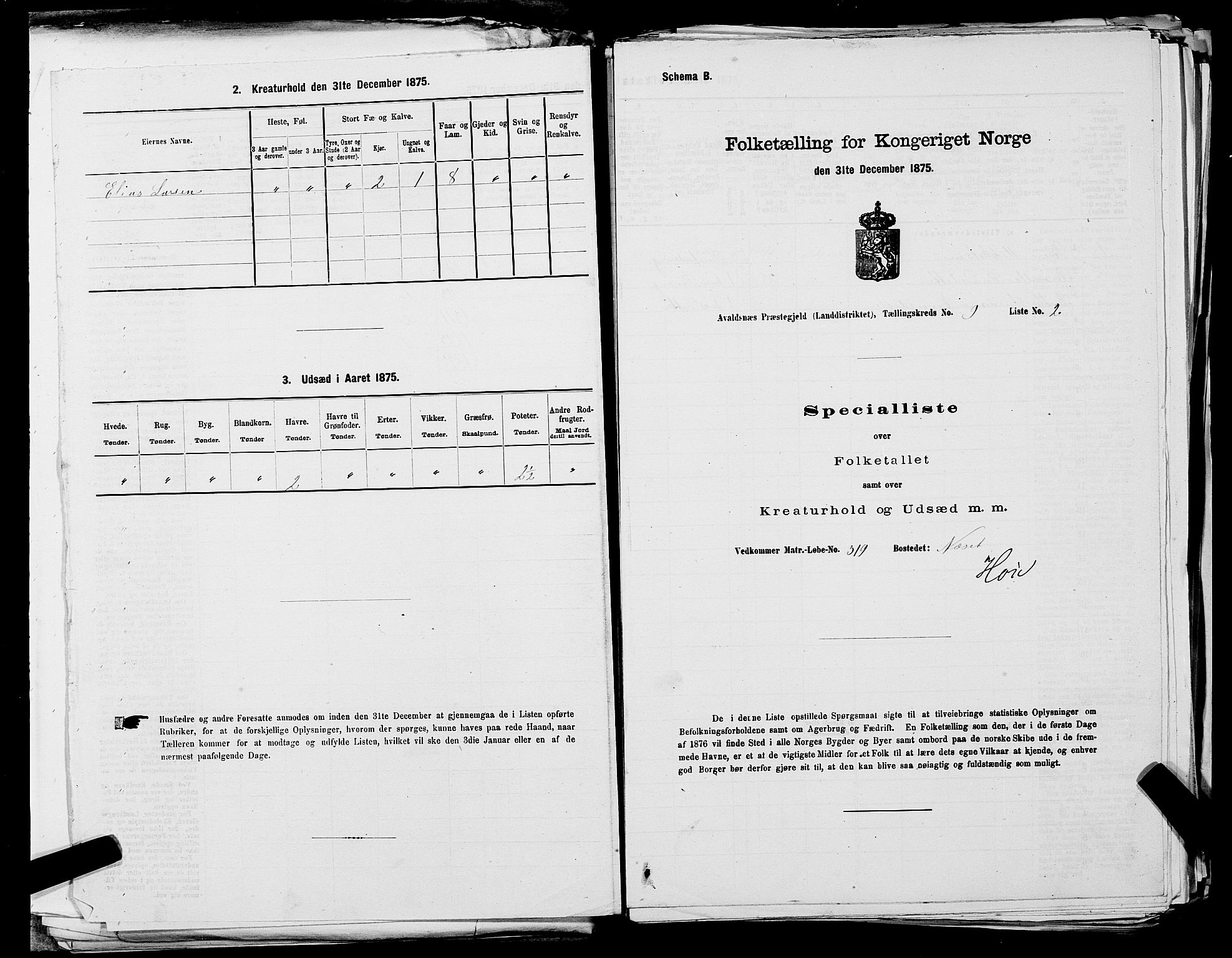 SAST, Folketelling 1875 for 1147L Avaldsnes prestegjeld, Avaldsnes sokn og Kopervik landsokn, 1875, s. 1420