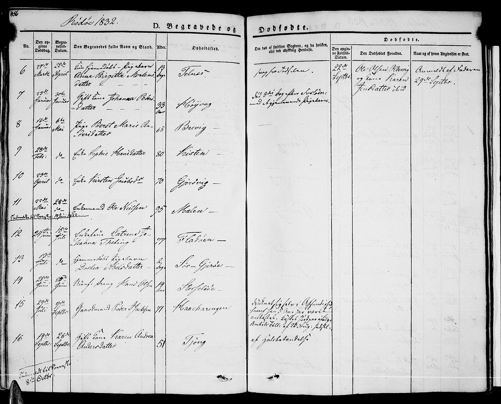 Ministerialprotokoller, klokkerbøker og fødselsregistre - Nordland, AV/SAT-A-1459/841/L0600: Ministerialbok nr. 841A07 /1, 1825-1844, s. 456