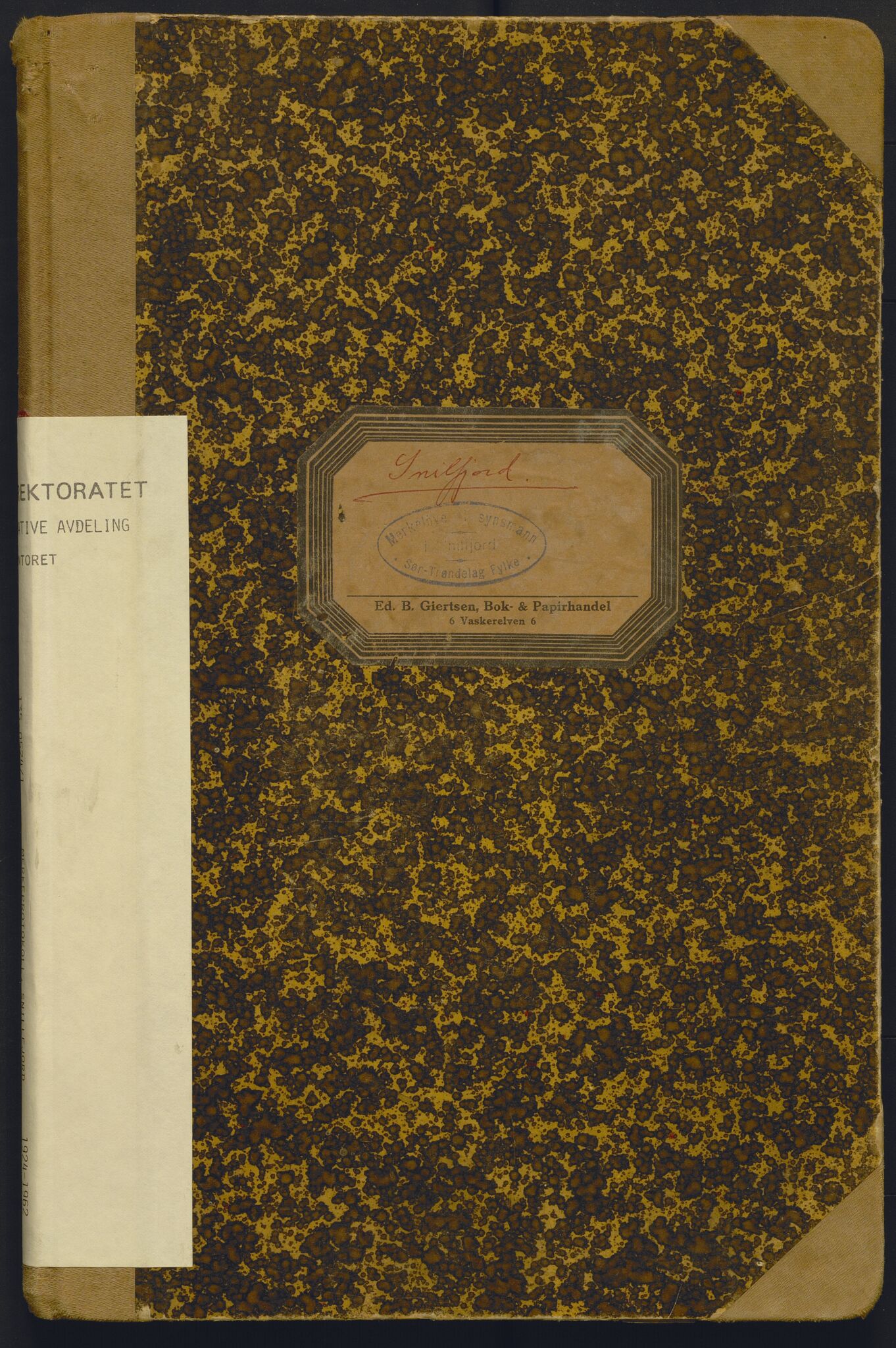 Fiskeridirektoratet - 1 Adm. ledelse - 13 Båtkontoret, AV/SAB-A-2003/I/Ia/Iae/L0045: 135.0524/1 Merkeprotokoll - Snillfjord, 1924-1962