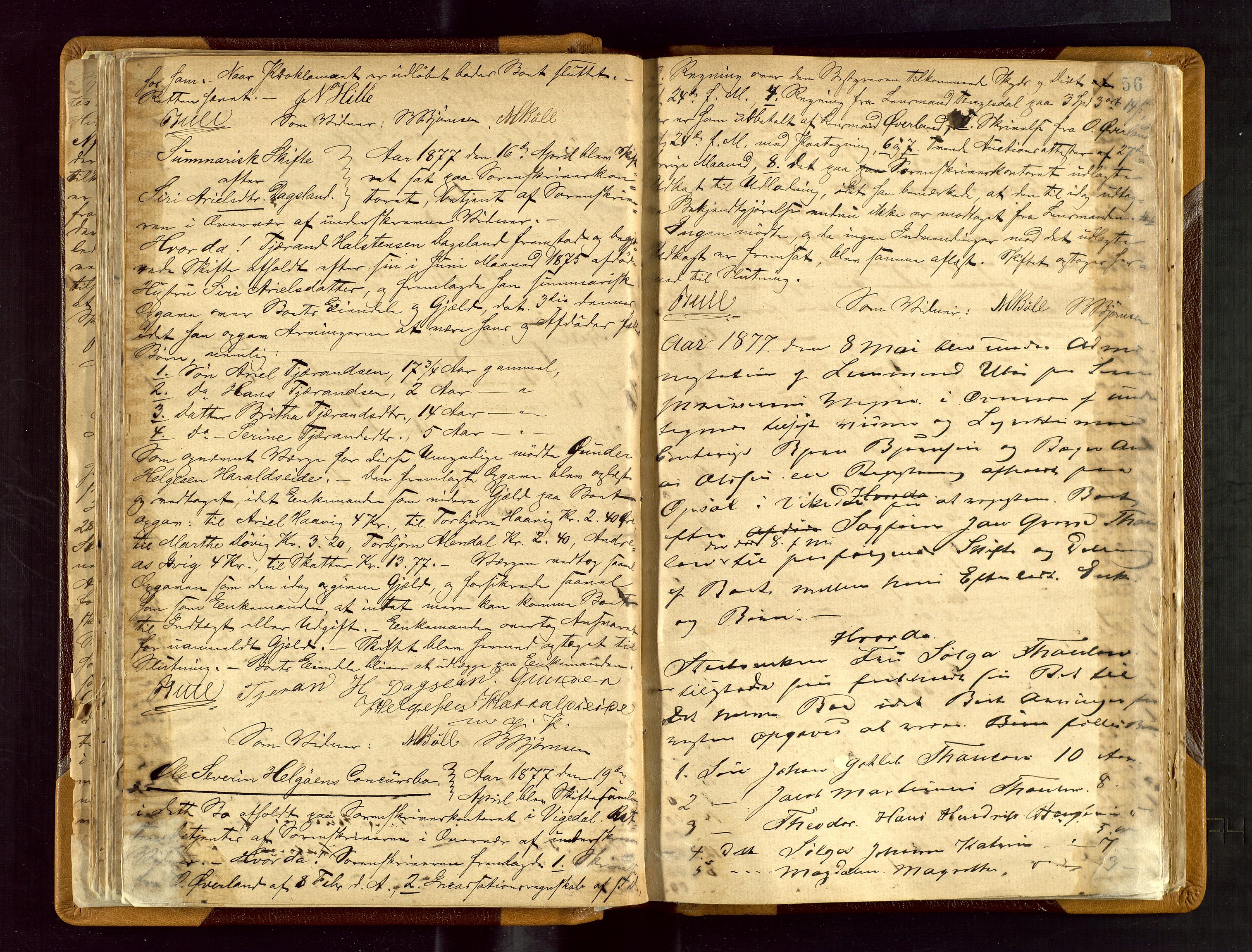 Ryfylke tingrett, AV/SAST-A-100055/001/IV/IVF/L0003: Skifteforhandlingsprotokoll A 3, 1874-1881, s. 56