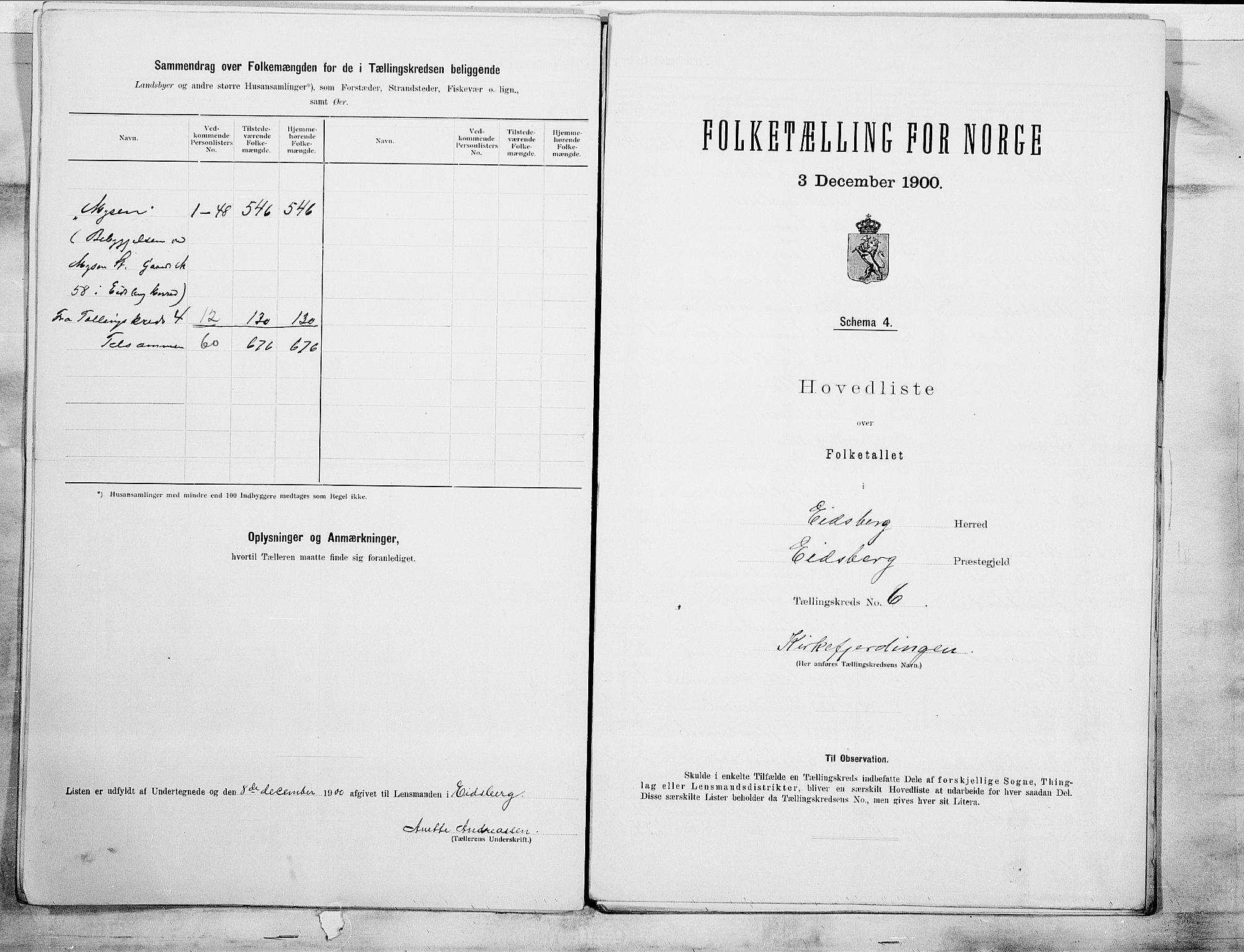 SAO, Folketelling 1900 for 0125 Eidsberg herred, 1900, s. 16