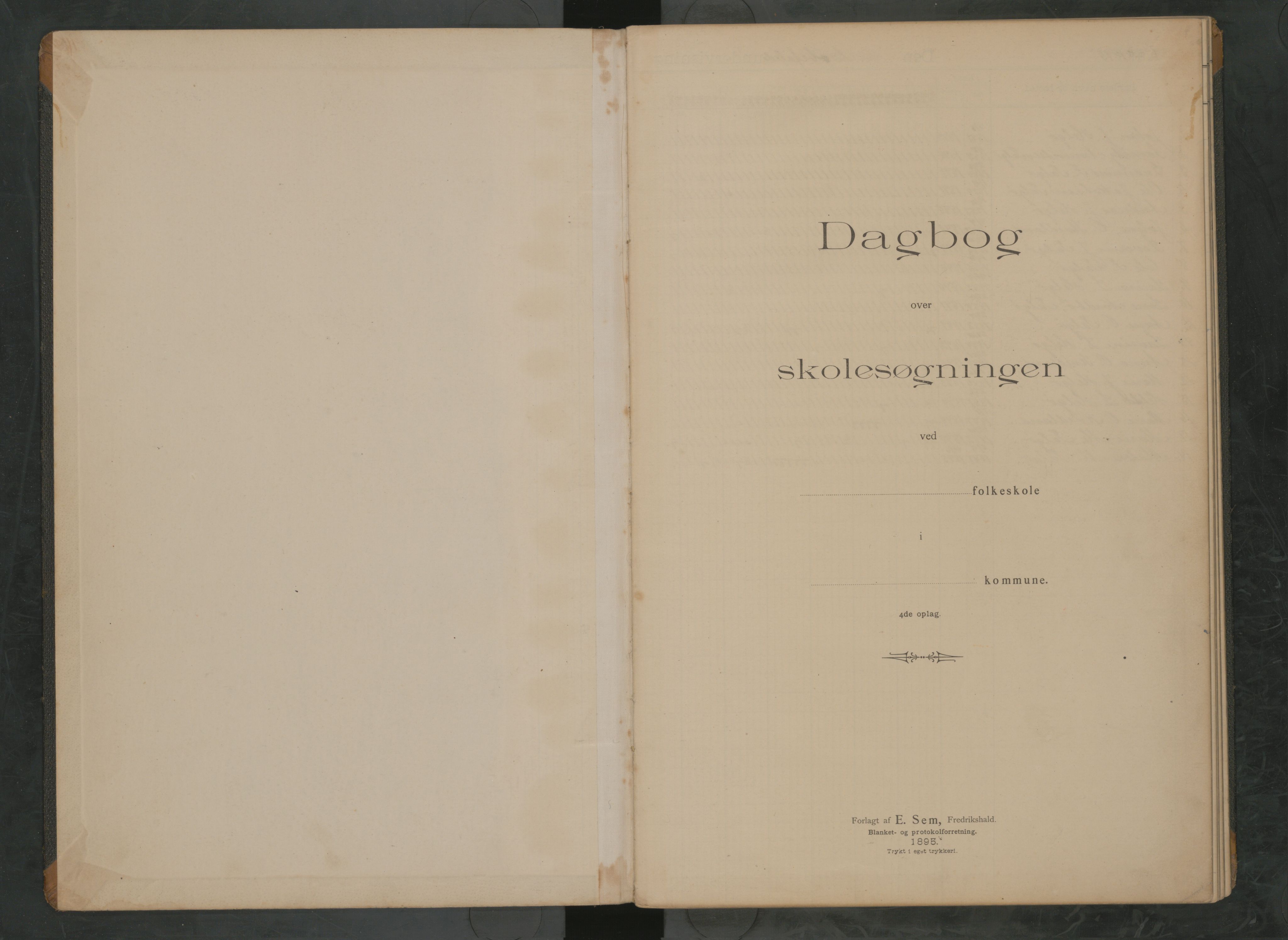 A-0863, Sjernarøy kommune. Folkeskolen i Sjernarøy, BYST/A-0863/G/Ga/L0001: Dagbok, Talgje, Bjergøy og Hidle, 1895-1925