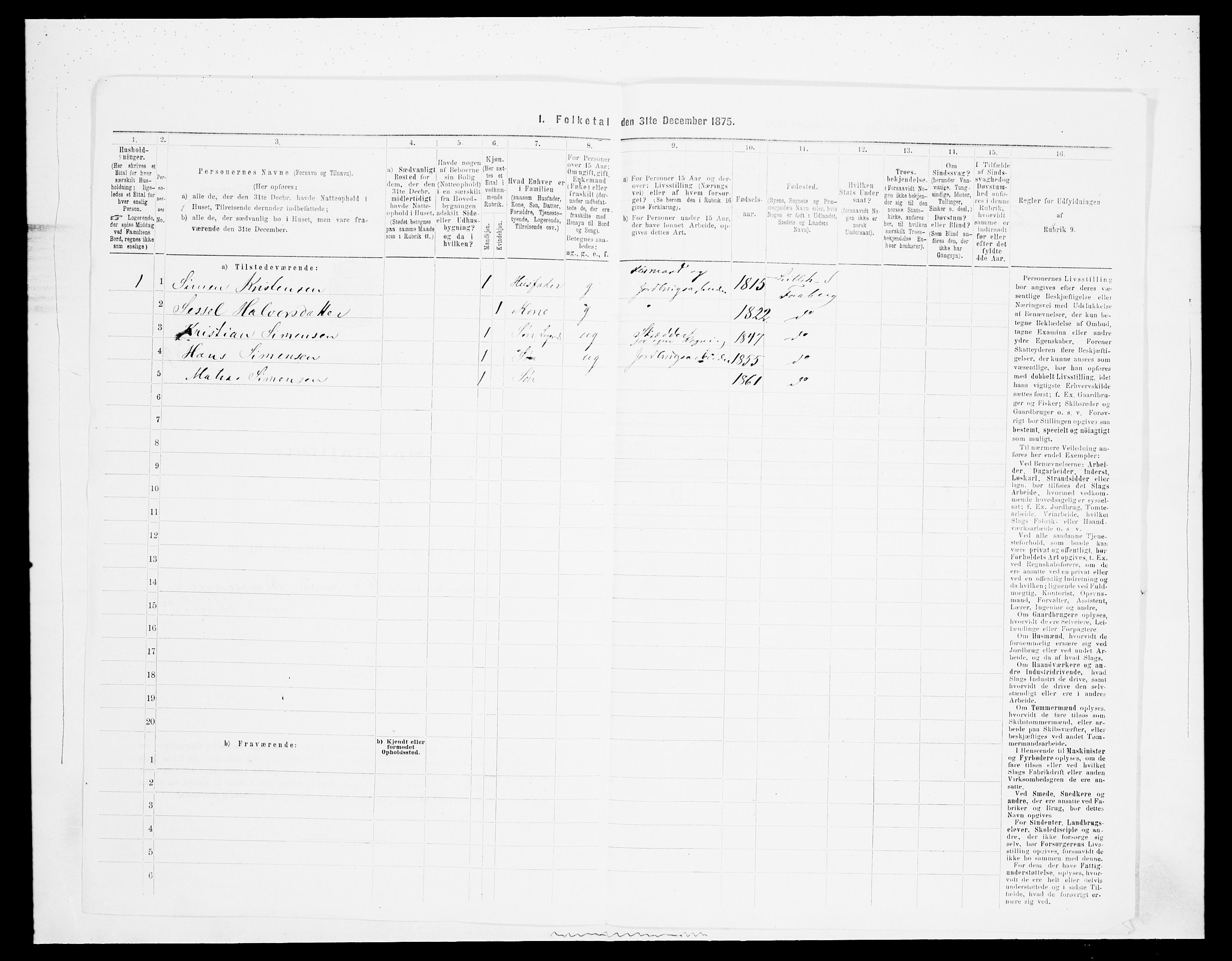 SAH, Folketelling 1875 for 0524L Fåberg prestegjeld, Fåberg sokn og Lillehammer landsokn, 1875, s. 1570