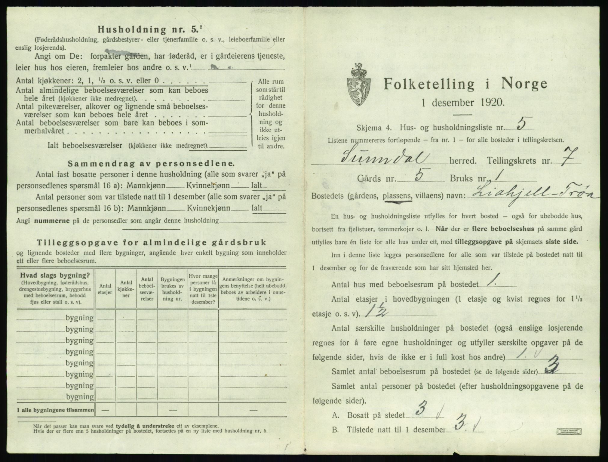 SAT, Folketelling 1920 for 1563 Sunndal herred, 1920, s. 648