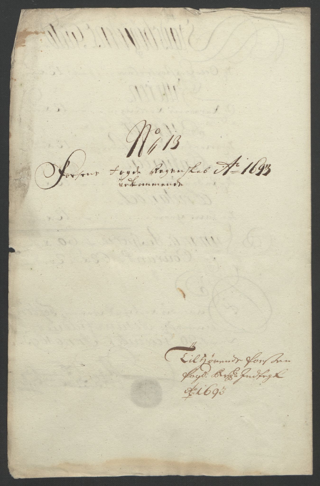 Rentekammeret inntil 1814, Reviderte regnskaper, Fogderegnskap, AV/RA-EA-4092/R57/L3849: Fogderegnskap Fosen, 1692-1693, s. 562