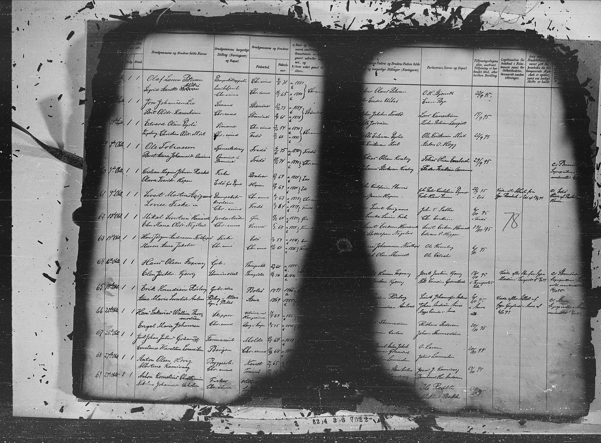 Ministerialprotokoller, klokkerbøker og fødselsregistre - Møre og Romsdal, AV/SAT-A-1454/572/L0854: Ministerialbok nr. 572A17, 1880-1905, s. 78