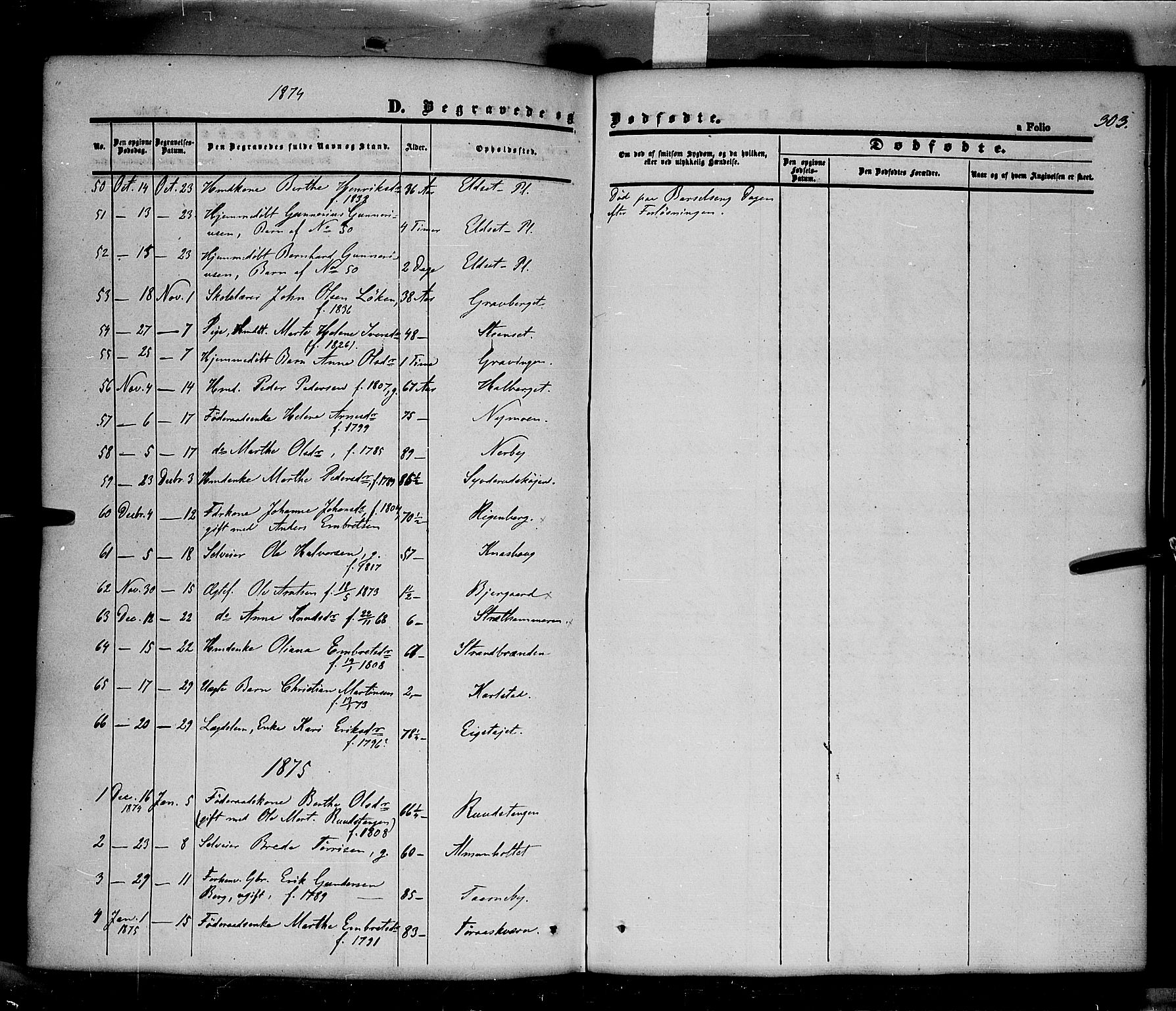 Våler prestekontor, Hedmark, AV/SAH-PREST-040/H/Ha/Haa/L0001: Ministerialbok nr. 1, 1849-1878, s. 303