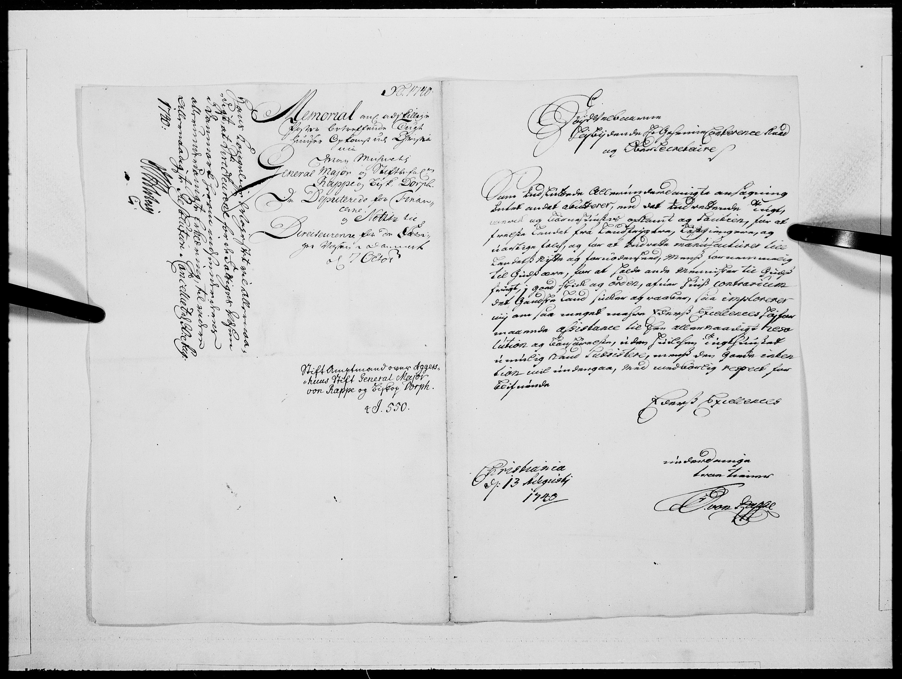 Danske Kanselli 1572-1799, AV/RA-EA-3023/F/Fc/Fcc/Fcca/L0132: Norske innlegg 1572-1799, 1740, s. 300