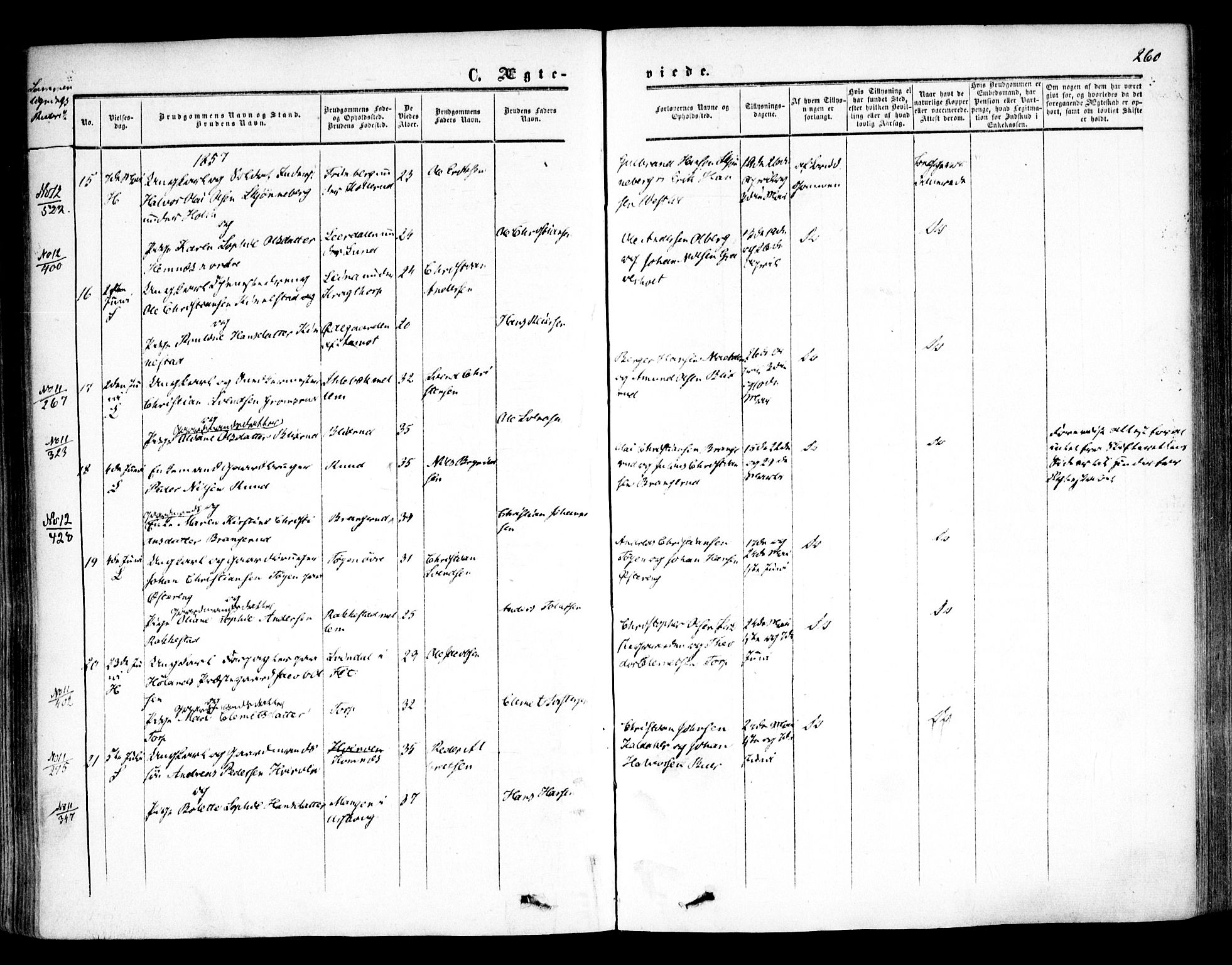 Høland prestekontor Kirkebøker, AV/SAO-A-10346a/F/Fa/L0010: Ministerialbok nr. I 10, 1854-1861, s. 260