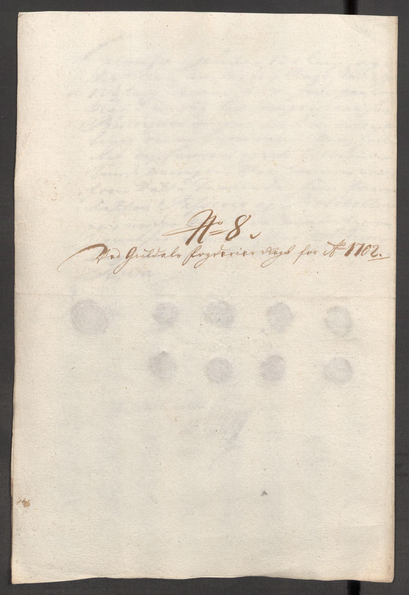 Rentekammeret inntil 1814, Reviderte regnskaper, Fogderegnskap, RA/EA-4092/R60/L3952: Fogderegnskap Orkdal og Gauldal, 1702, s. 313