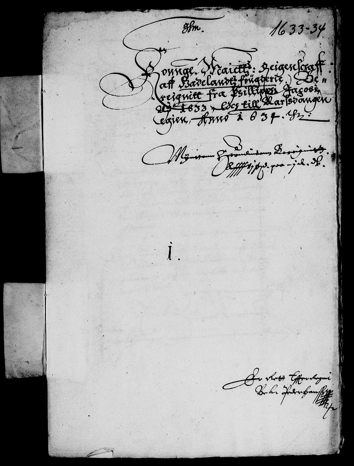 Rentekammeret inntil 1814, Reviderte regnskaper, Lensregnskaper, RA/EA-5023/R/Rb/Rba/L0114: Akershus len, 1633-1634