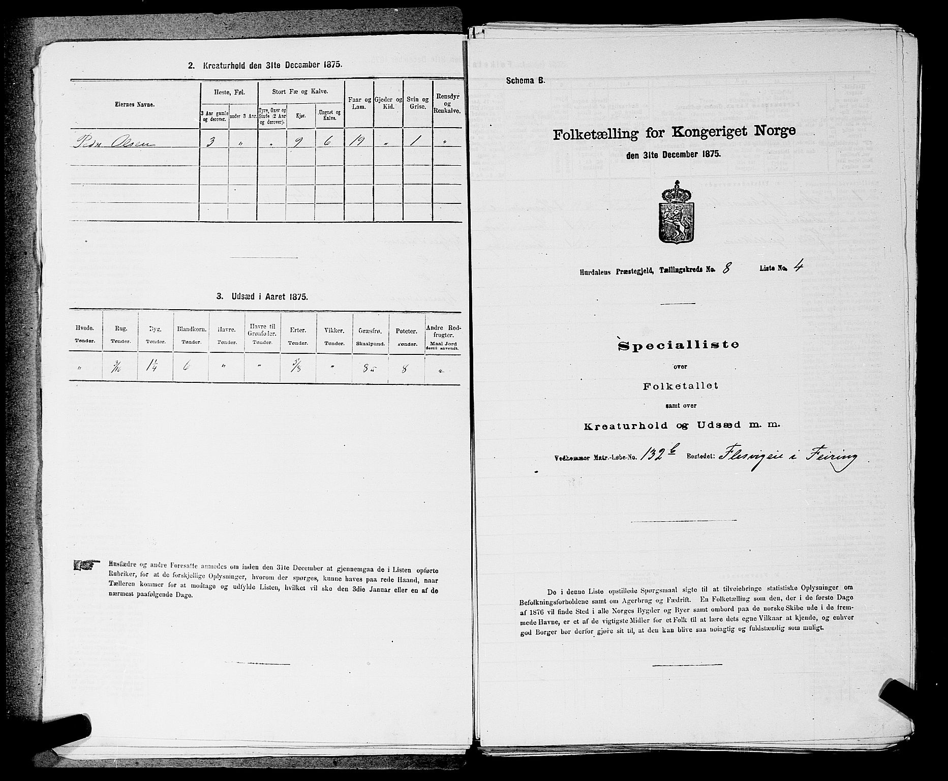 RA, Folketelling 1875 for 0239P Hurdal prestegjeld, 1875, s. 1088