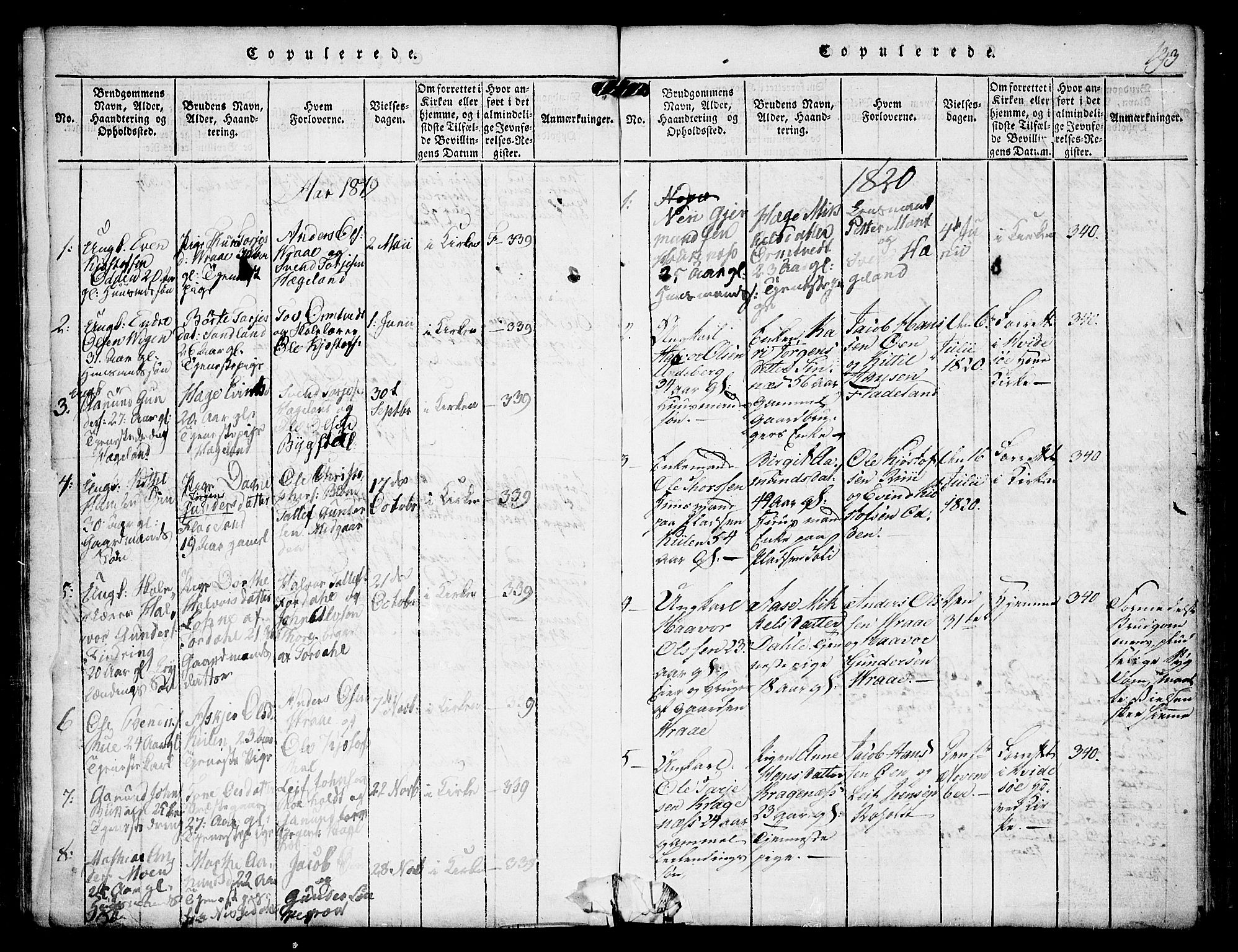Kviteseid kirkebøker, AV/SAKO-A-276/F/Fc/L0001: Ministerialbok nr. III 1, 1815-1836, s. 193
