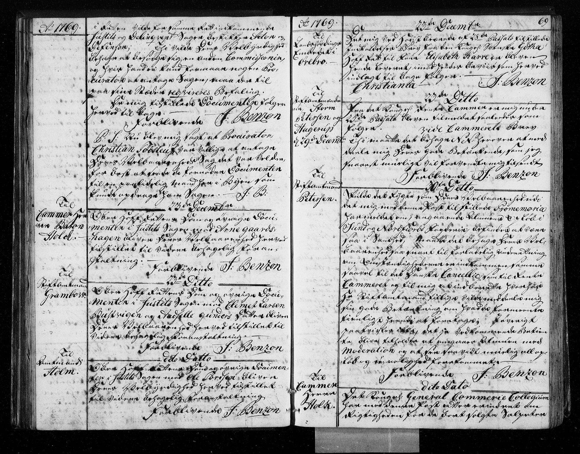 Stattholderembetet 1572-1771, AV/RA-EA-2870/Bf/L0008: Stattholderprotokoll (allmenn kopibok), 1769-1770, s. 68b-69a