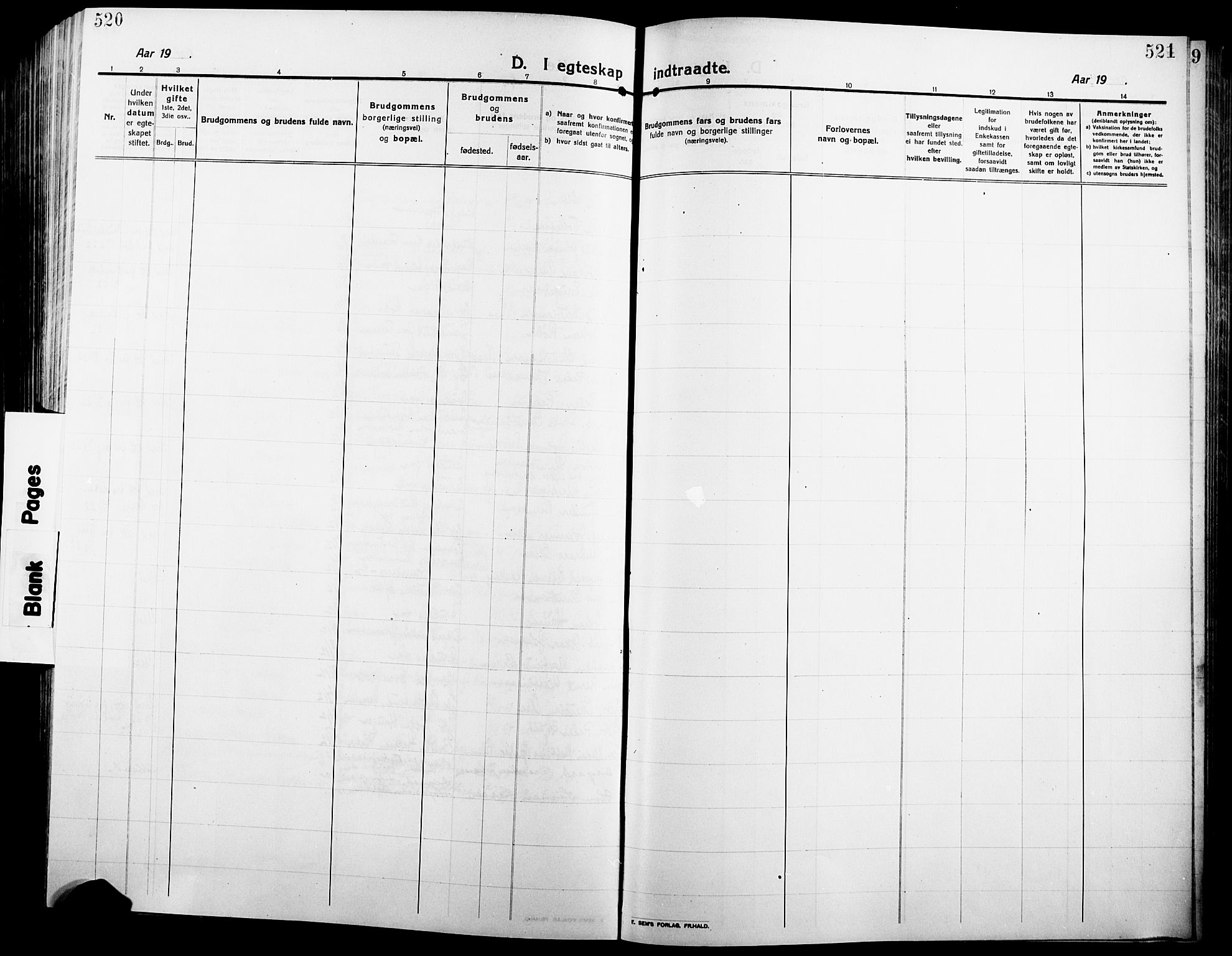 Ringsaker prestekontor, SAH/PREST-014/L/La/L0018: Klokkerbok nr. 18, 1913-1922, s. 520-521