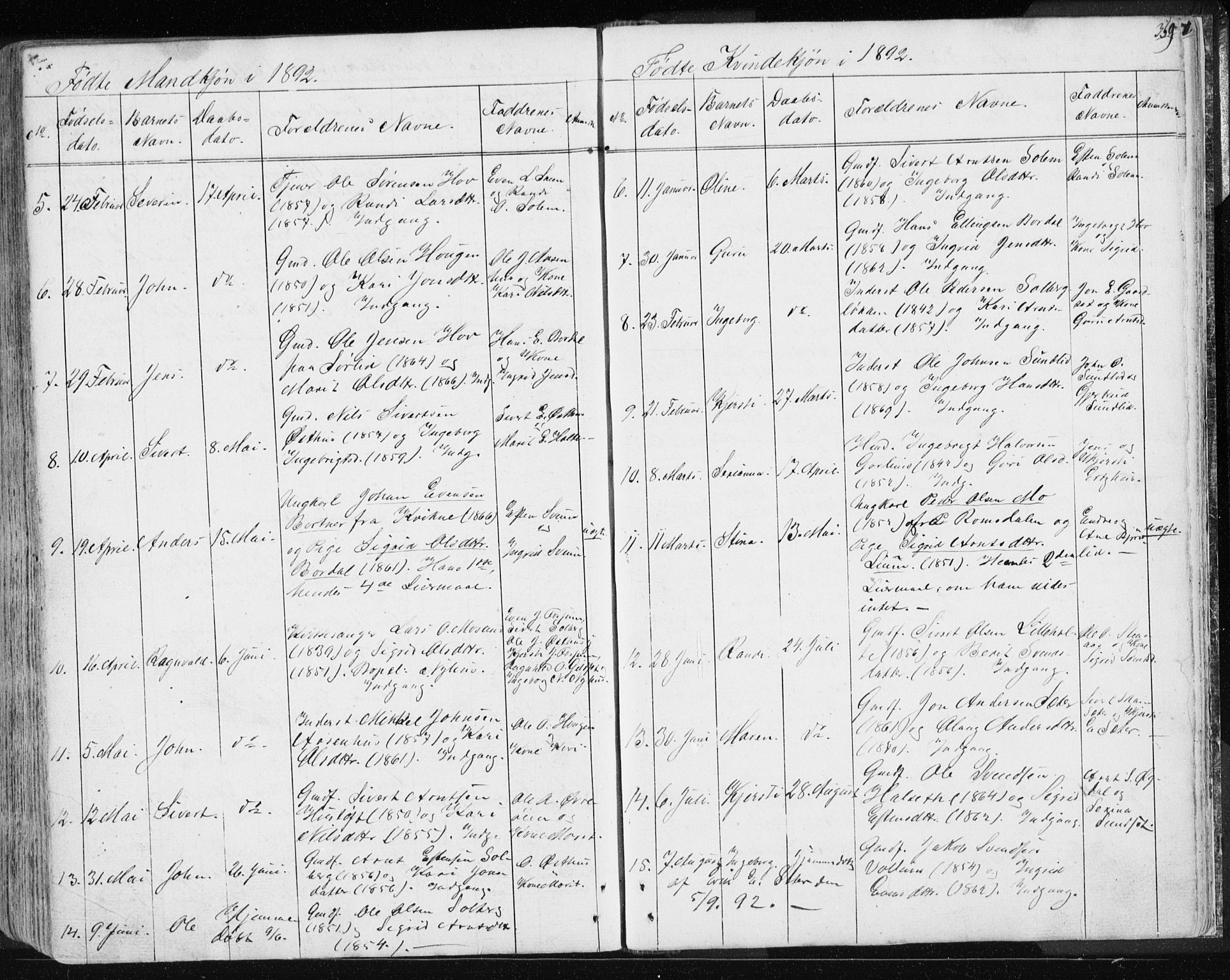 Ministerialprotokoller, klokkerbøker og fødselsregistre - Sør-Trøndelag, SAT/A-1456/689/L1043: Klokkerbok nr. 689C02, 1816-1892, s. 359