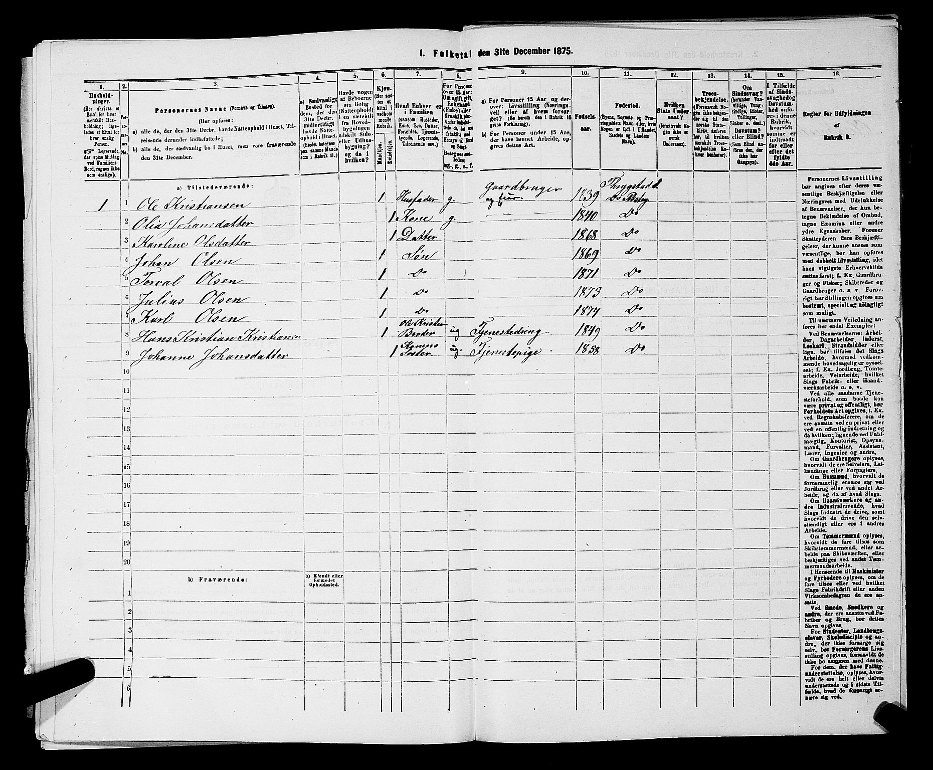 RA, Folketelling 1875 for 0122P Trøgstad prestegjeld, 1875, s. 506