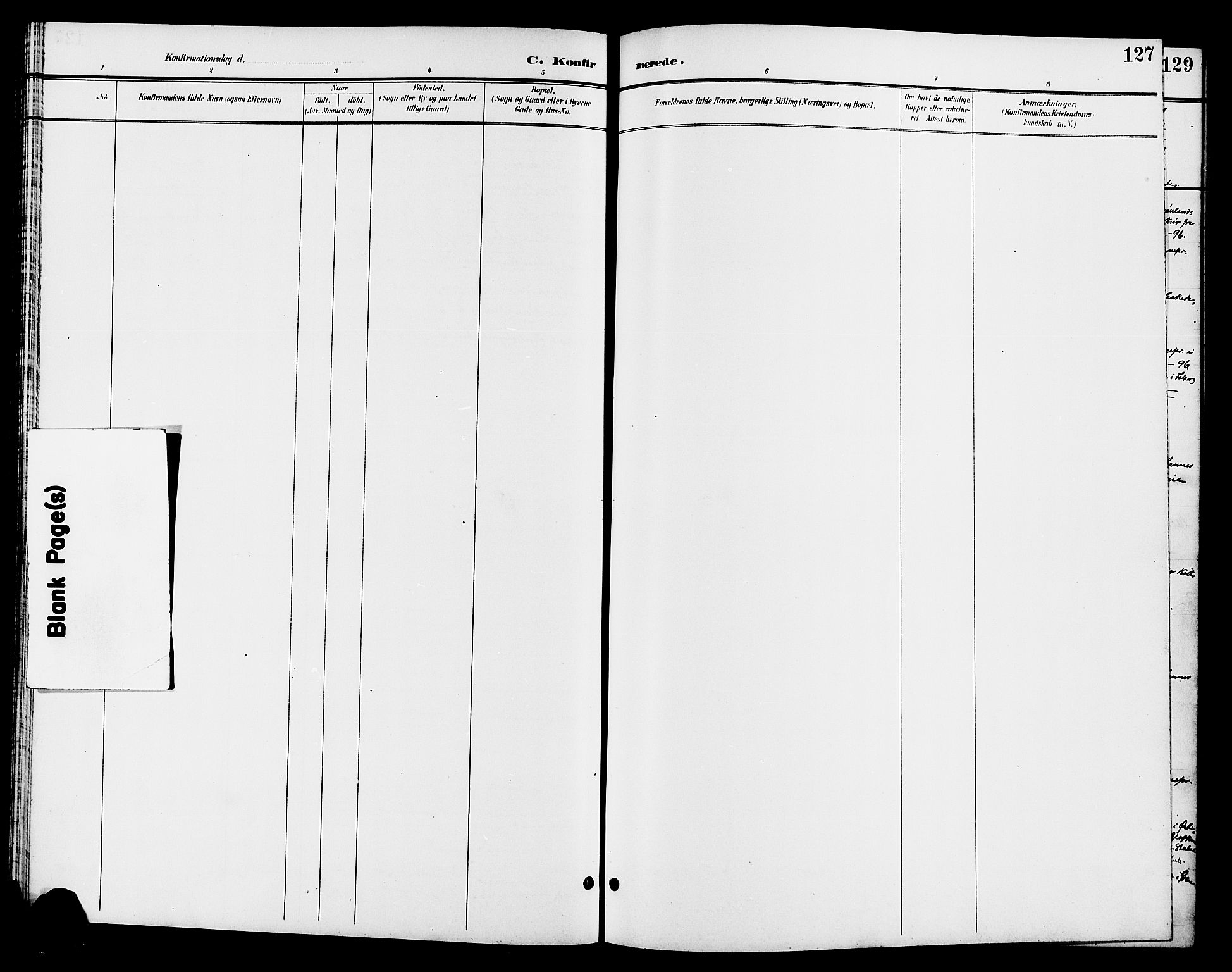Jevnaker prestekontor, SAH/PREST-116/H/Ha/Hab/L0003: Klokkerbok nr. 3, 1896-1909, s. 127