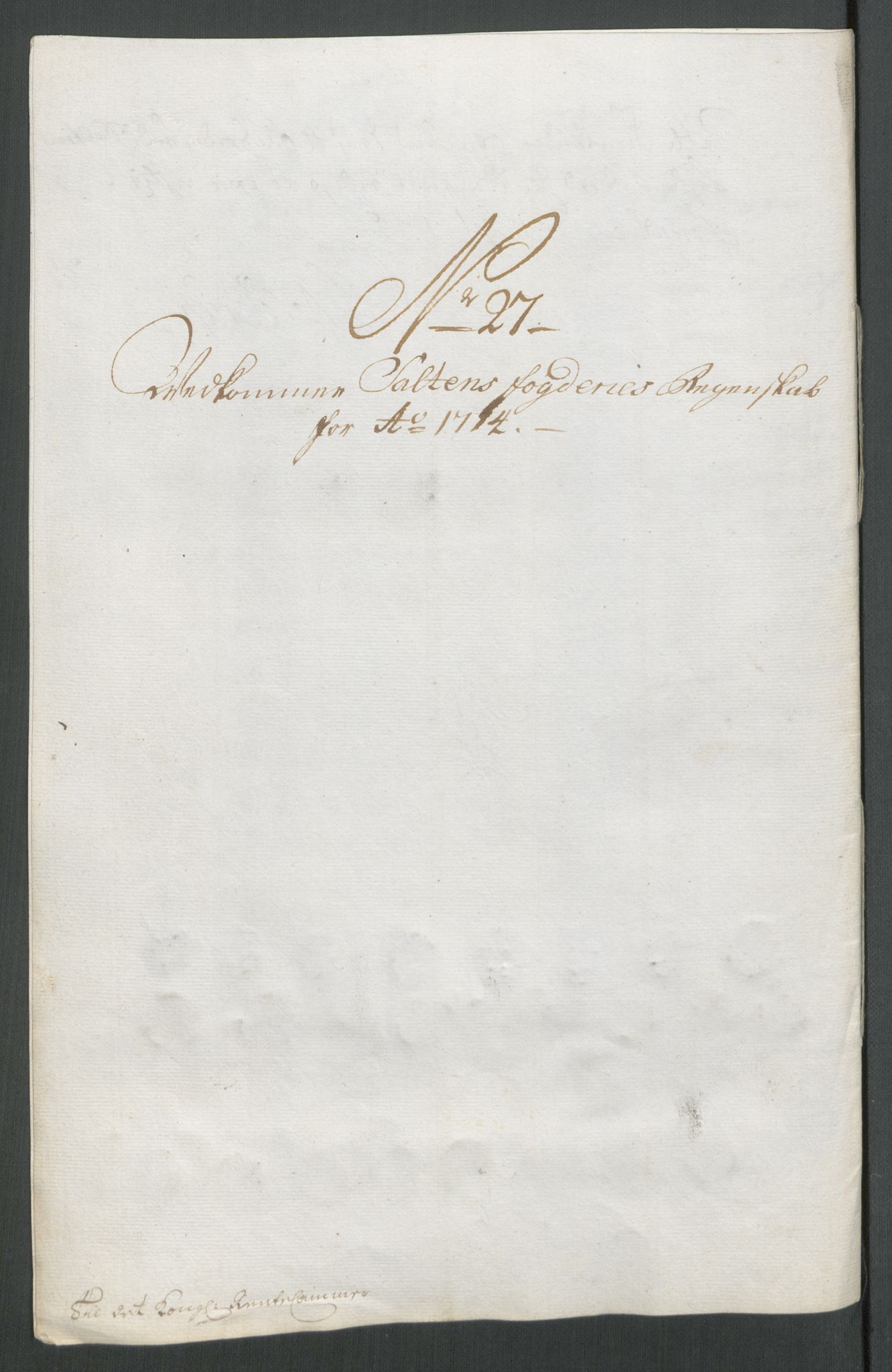 Rentekammeret inntil 1814, Reviderte regnskaper, Fogderegnskap, AV/RA-EA-4092/R66/L4584: Fogderegnskap Salten, 1714, s. 244