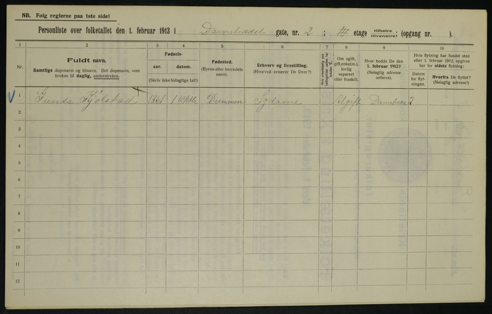 OBA, Kommunal folketelling 1.2.1913 for Kristiania, 1913, s. 14433