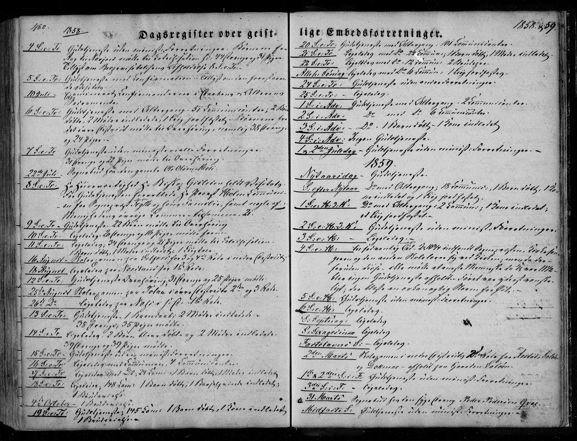 Ministerialprotokoller, klokkerbøker og fødselsregistre - Nordland, SAT/A-1459/846/L0644: Ministerialbok nr. 846A02, 1837-1872, s. 460