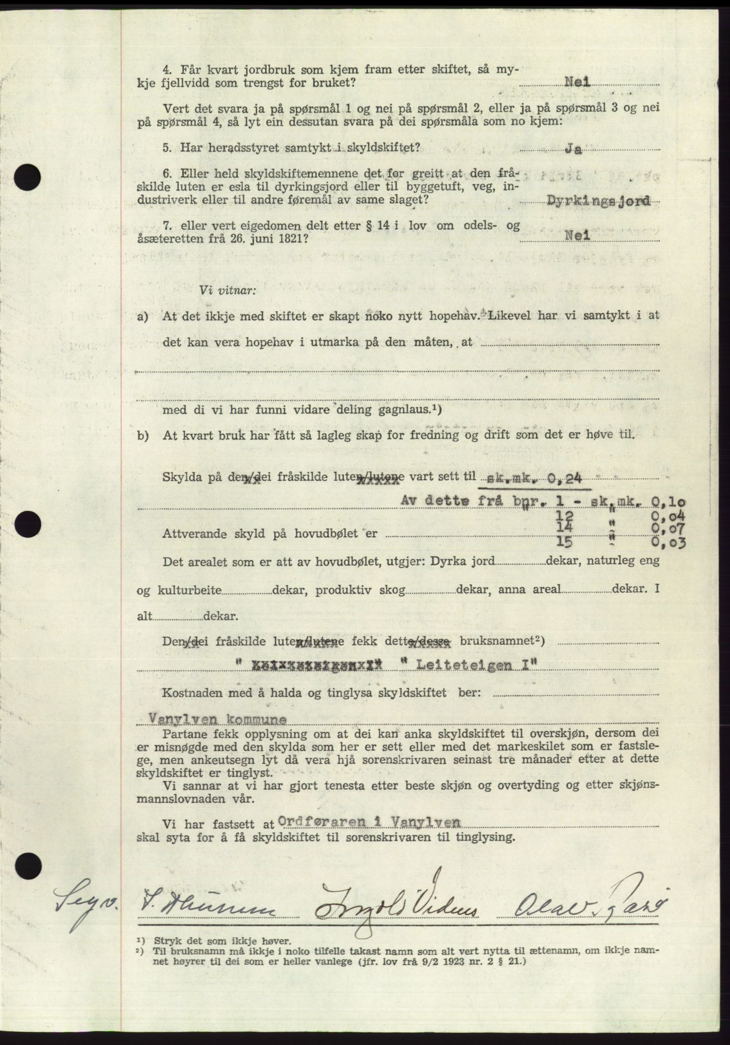 Søre Sunnmøre sorenskriveri, AV/SAT-A-4122/1/2/2C/L0110: Pantebok nr. 36A, 1958-1958, Dagboknr: 2024/1958