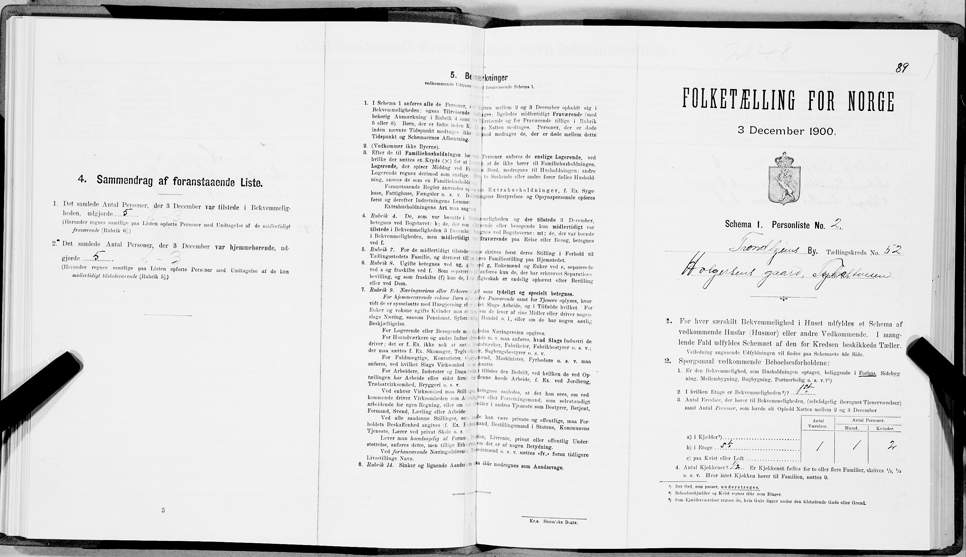 SAT, Folketelling 1900 for 1601 Trondheim kjøpstad, 1900, s. 8808