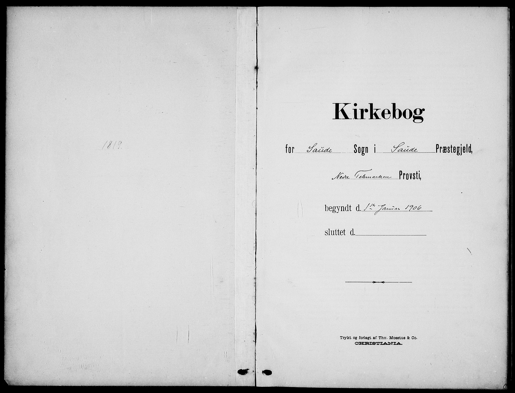 Sauherad kirkebøker, SAKO/A-298/G/Ga/L0004a: Klokkerbok nr. I 4a, 1906-1934