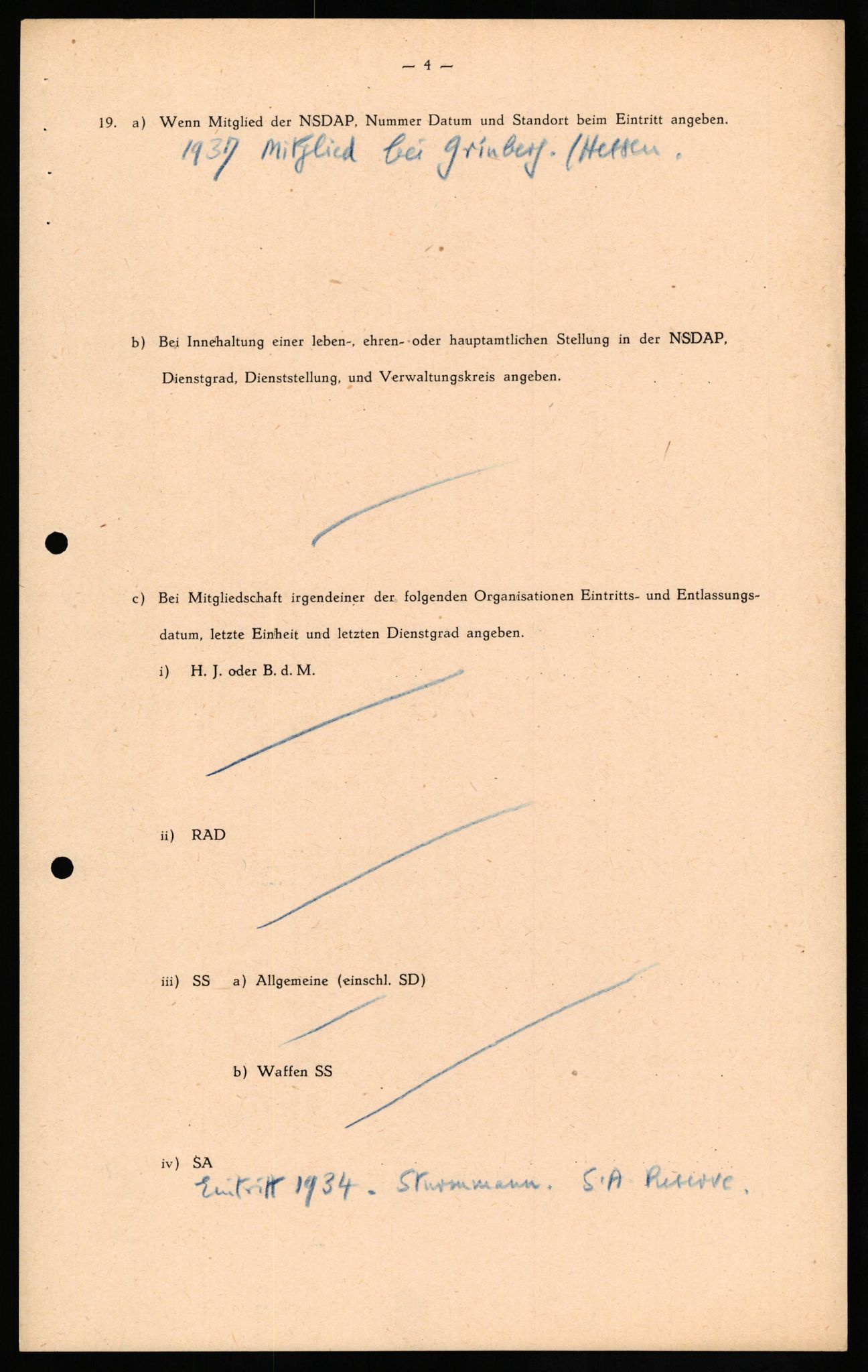 Forsvaret, Forsvarets overkommando II, AV/RA-RAFA-3915/D/Db/L0026: CI Questionaires. Tyske okkupasjonsstyrker i Norge. Tyskere., 1945-1946, s. 471