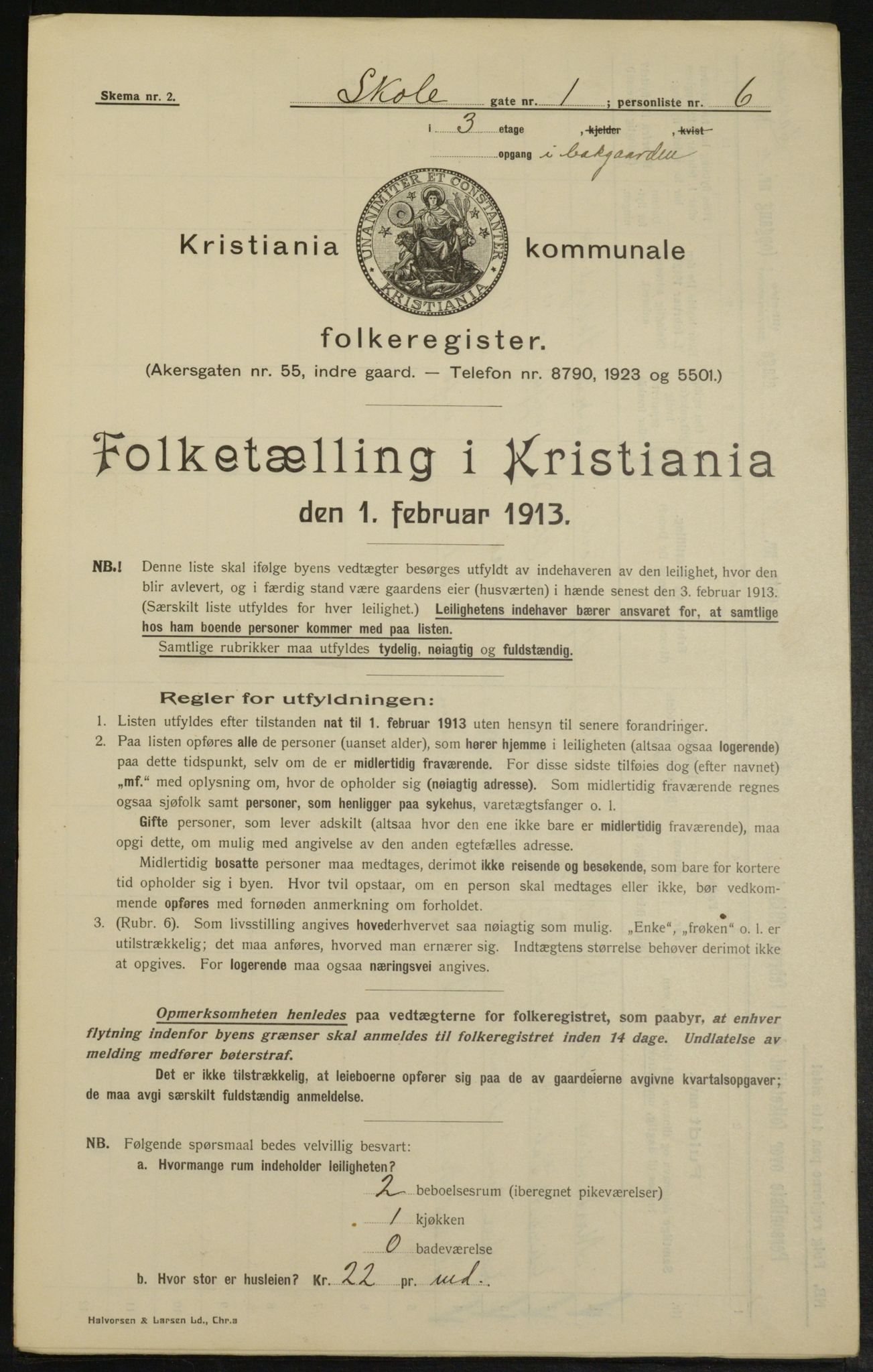 OBA, Kommunal folketelling 1.2.1913 for Kristiania, 1913, s. 96209